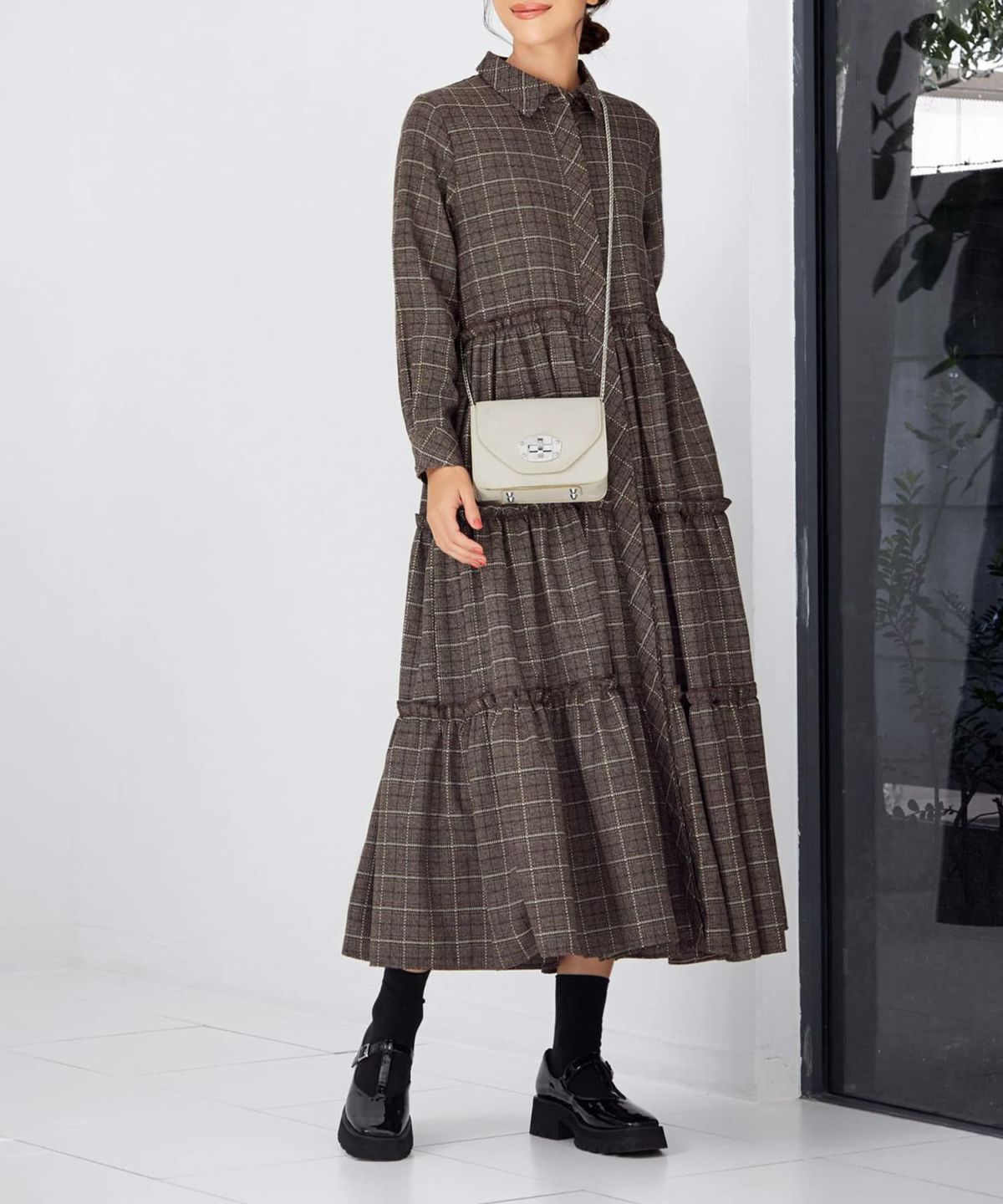 着用イメージ 166cm ブラウン 02サイズ