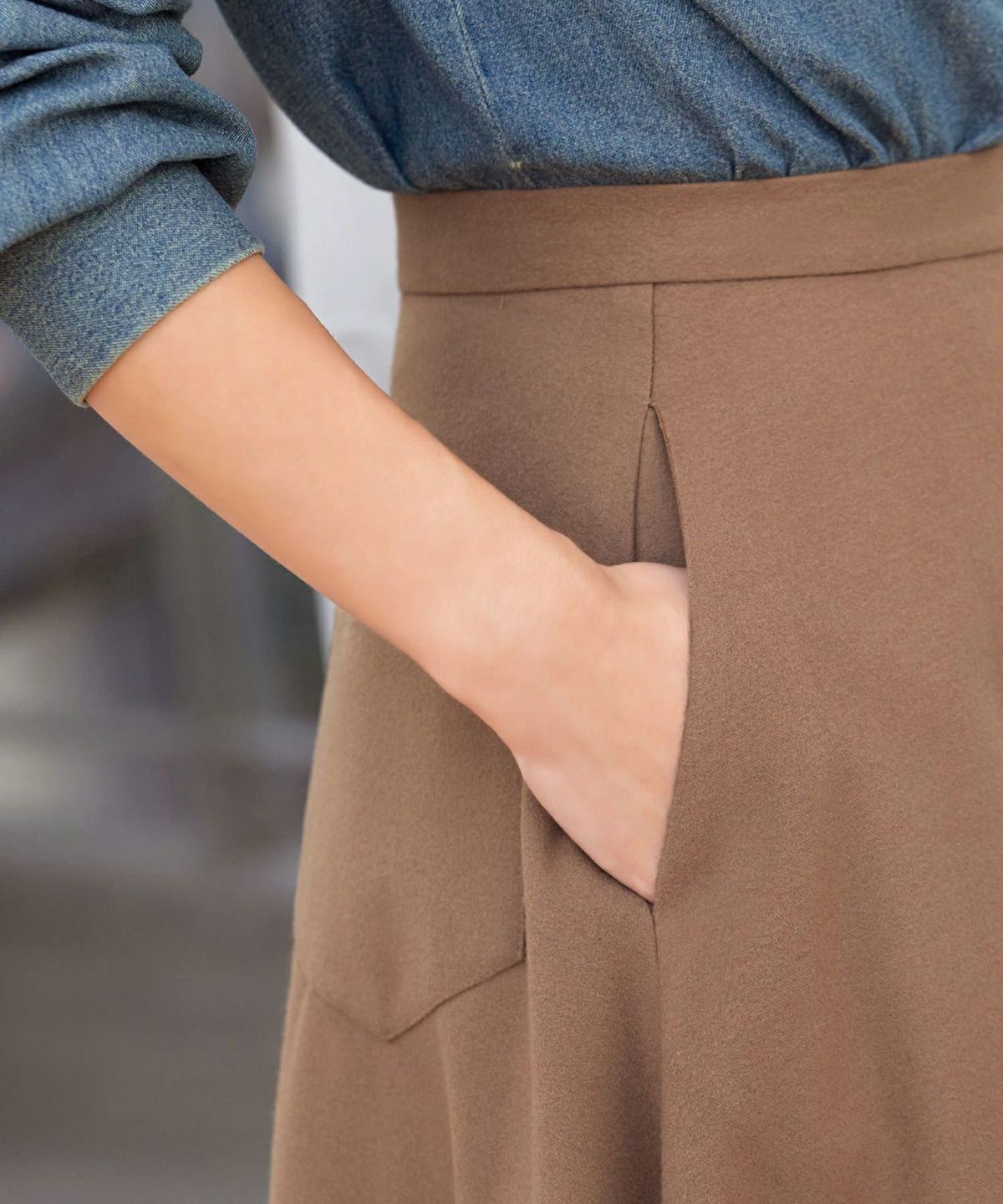 着用イメージ 166cm キャメル 着用サイズ：S