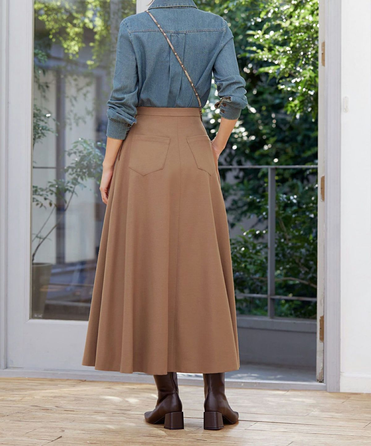 着用イメージ 166cm キャメル 着用サイズ：S