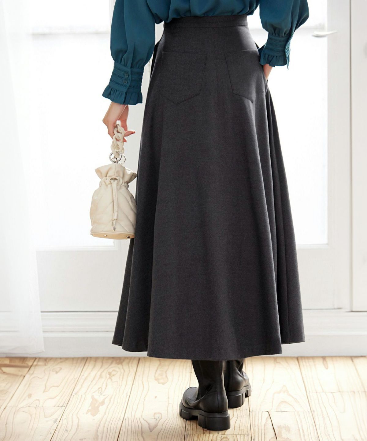 着用イメージ 166cm チャコールグレー 着用サイズ：S