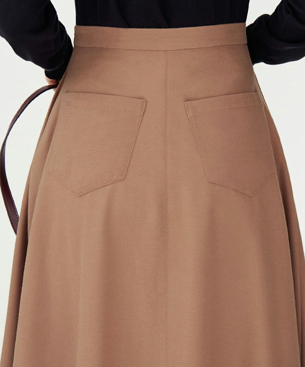 着用イメージ 166cm キャメル　着用サイズ:S