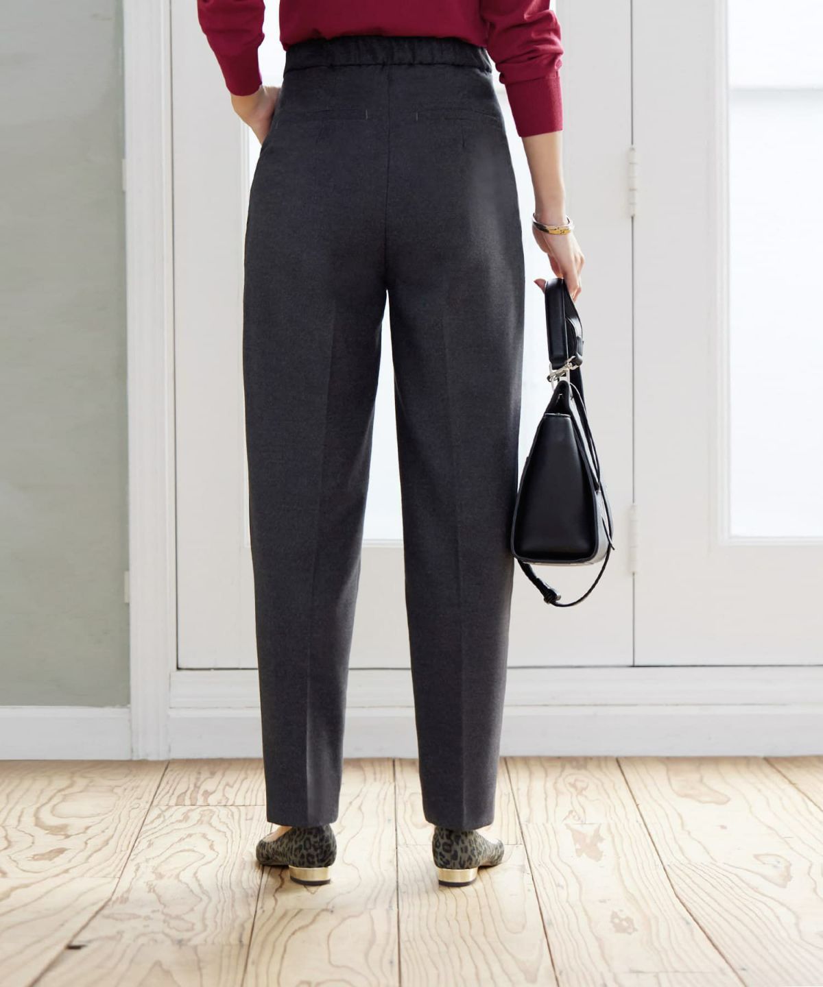 着用イメージ 166cm チャコールグレー　着用サイズ：S