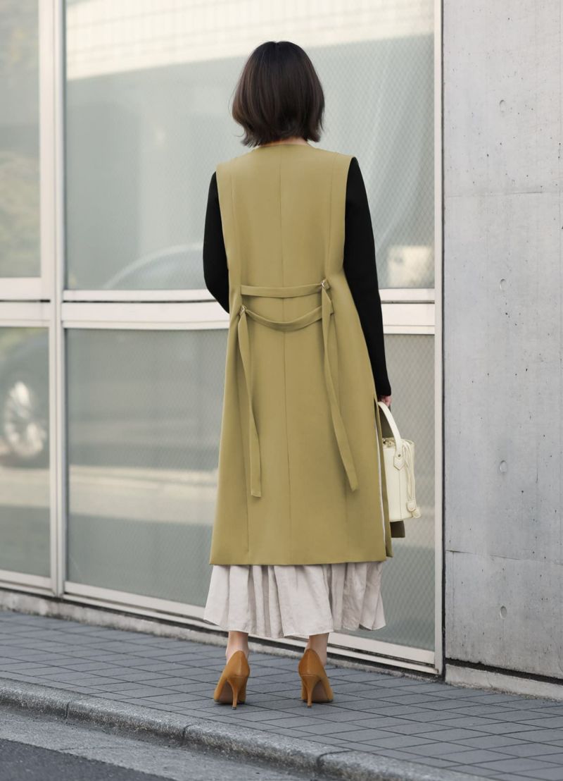 着用イメージ 155cm オリーブベージュ