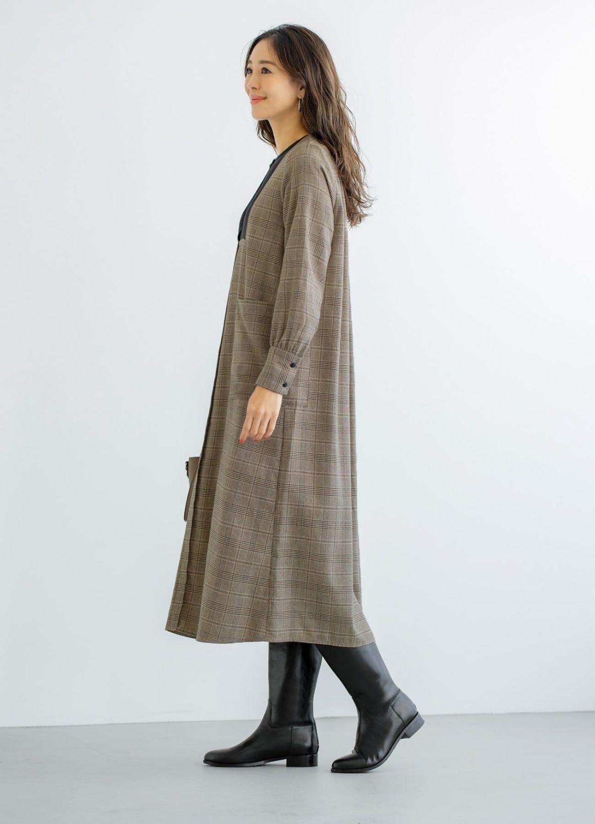 着用イメージ 166cm 着用サイズ 02 ブラウンミックス