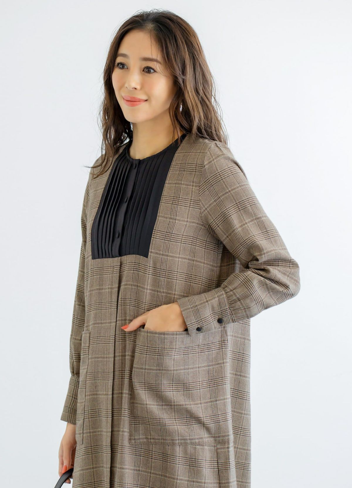 着用イメージ 166cm 着用サイズ 02 ブラウンミックス