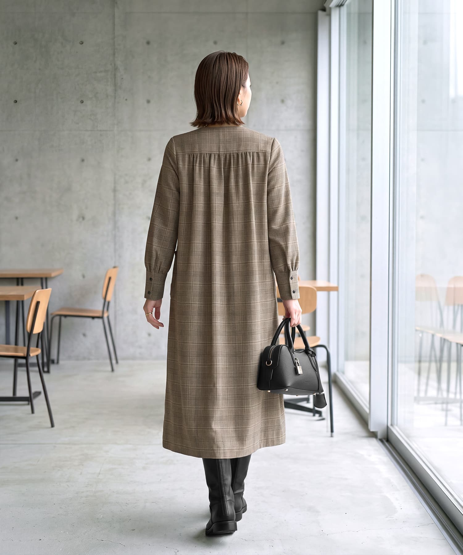 着用イメージ 166cm 着用サイズ 02 ブラウンミックス