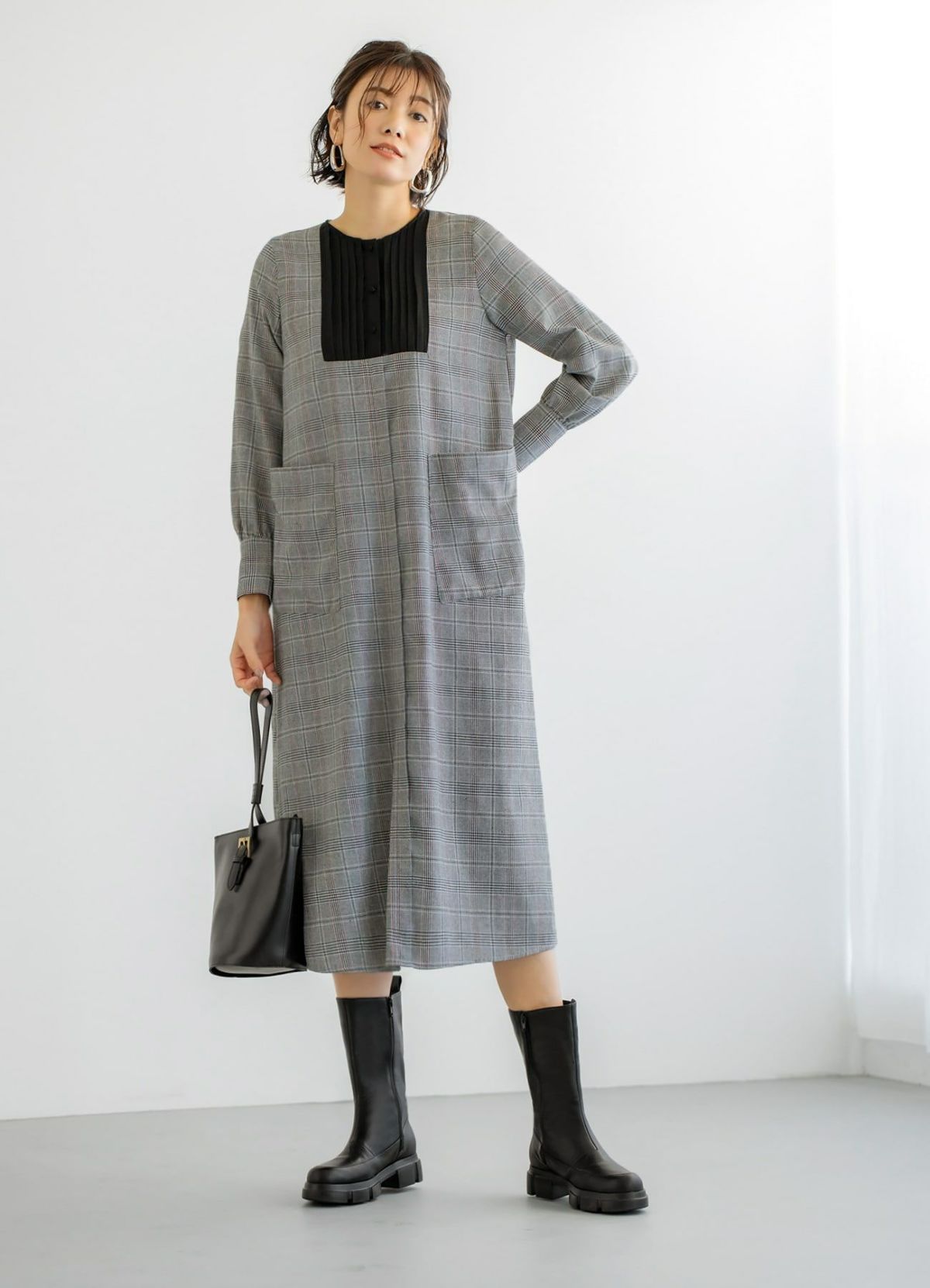 着用イメージ 170cm 着用サイズ 02 ブラックミックス