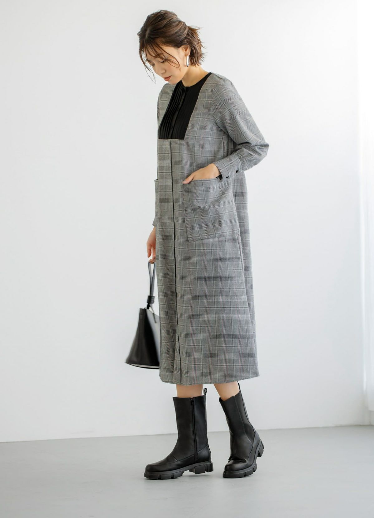 着用イメージ 170cm 着用サイズ 02 ブラックミックス