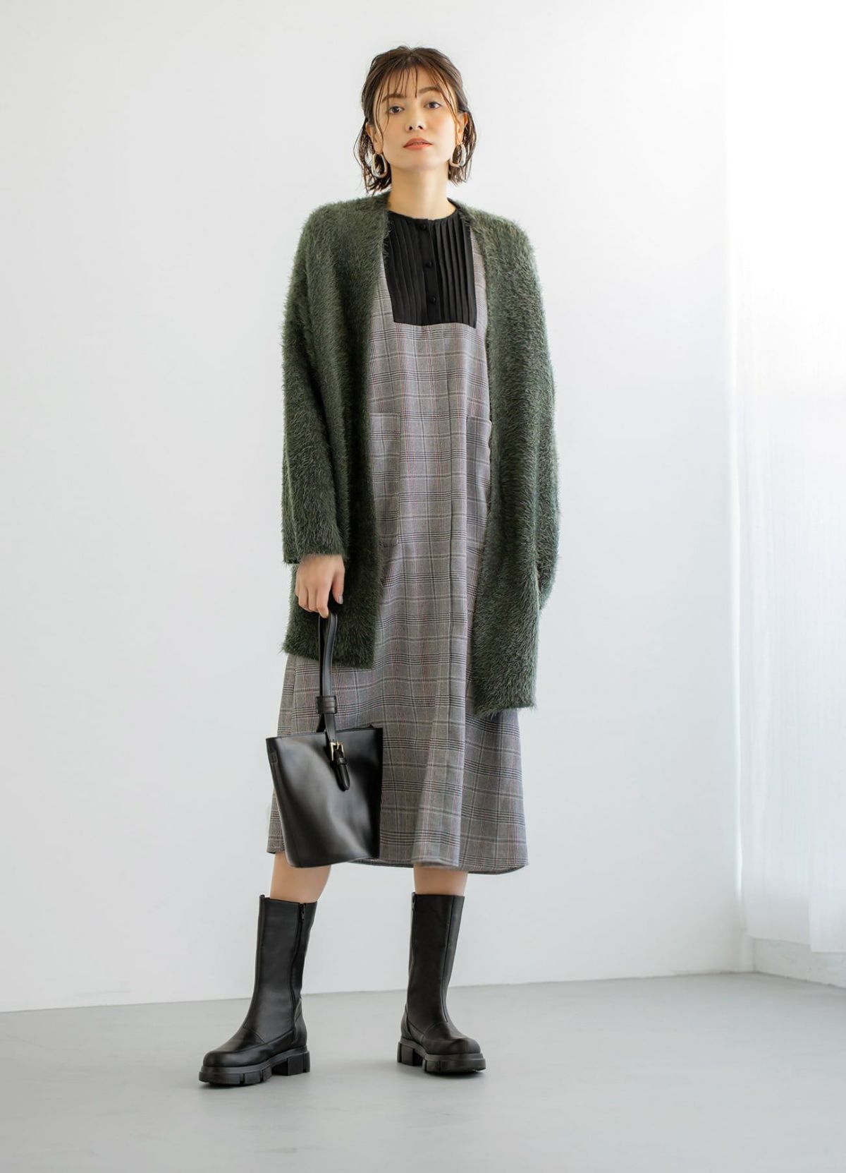 着用イメージ 170cm 着用サイズ 02 ブラックミックス