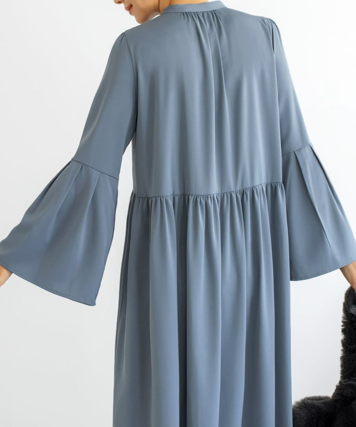 着用イメージ 166cm スモーキーブルー 02サイズ