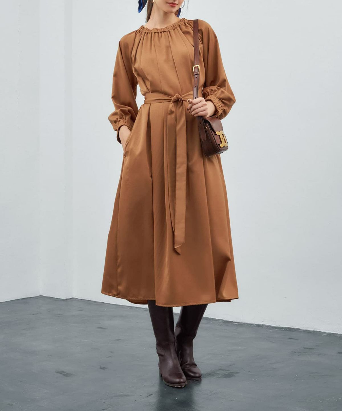 着用イメージ 173cm ライトブラウン 02サイズ