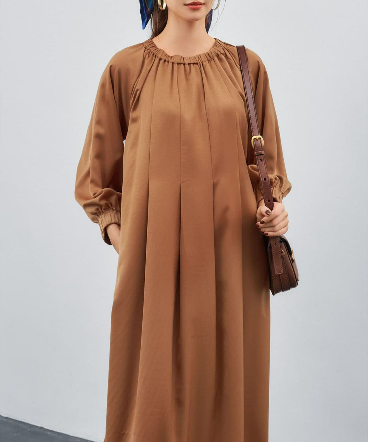 着用イメージ 173cm ライトブラウン 02サイズ