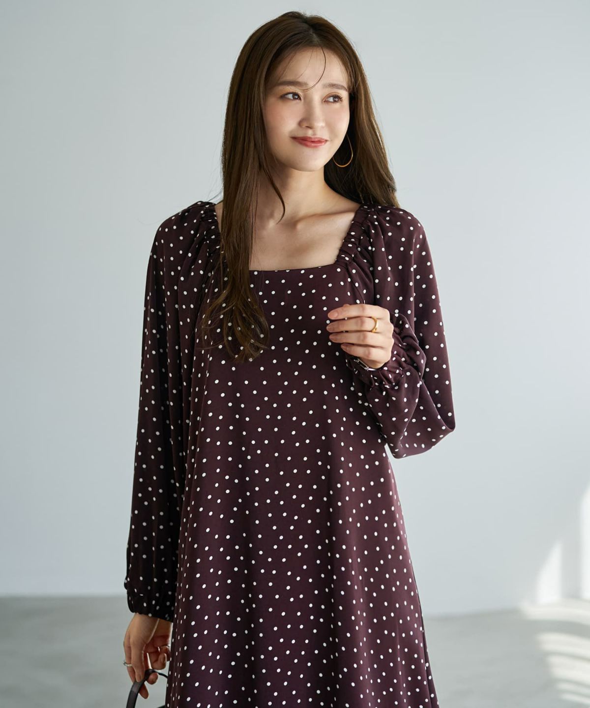 着用イメージ 166cm ワインブラウン 02サイズ