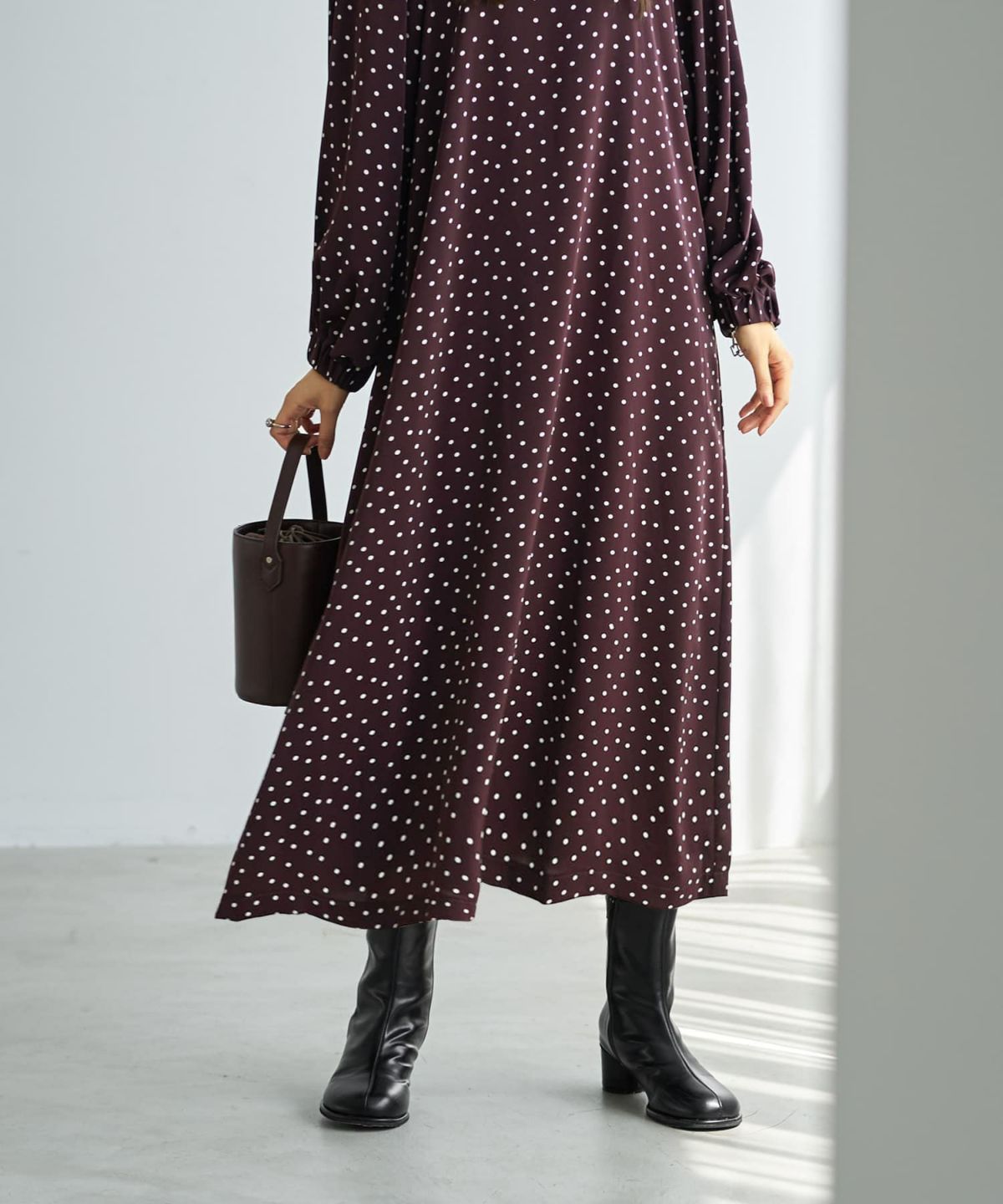 着用イメージ 166cm ワインブラウン 02サイズ