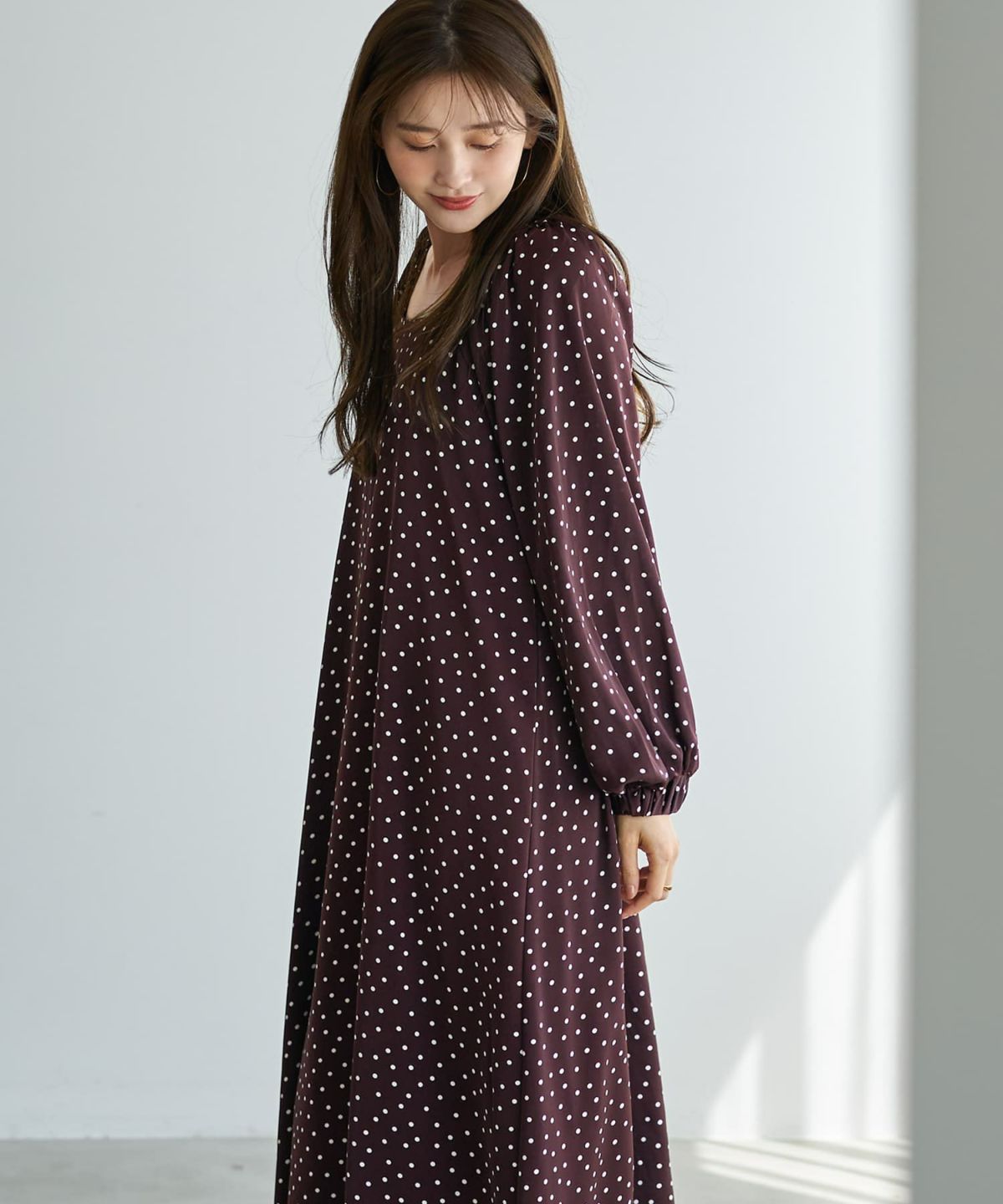 着用イメージ 166cm ワインブラウン 02サイズ