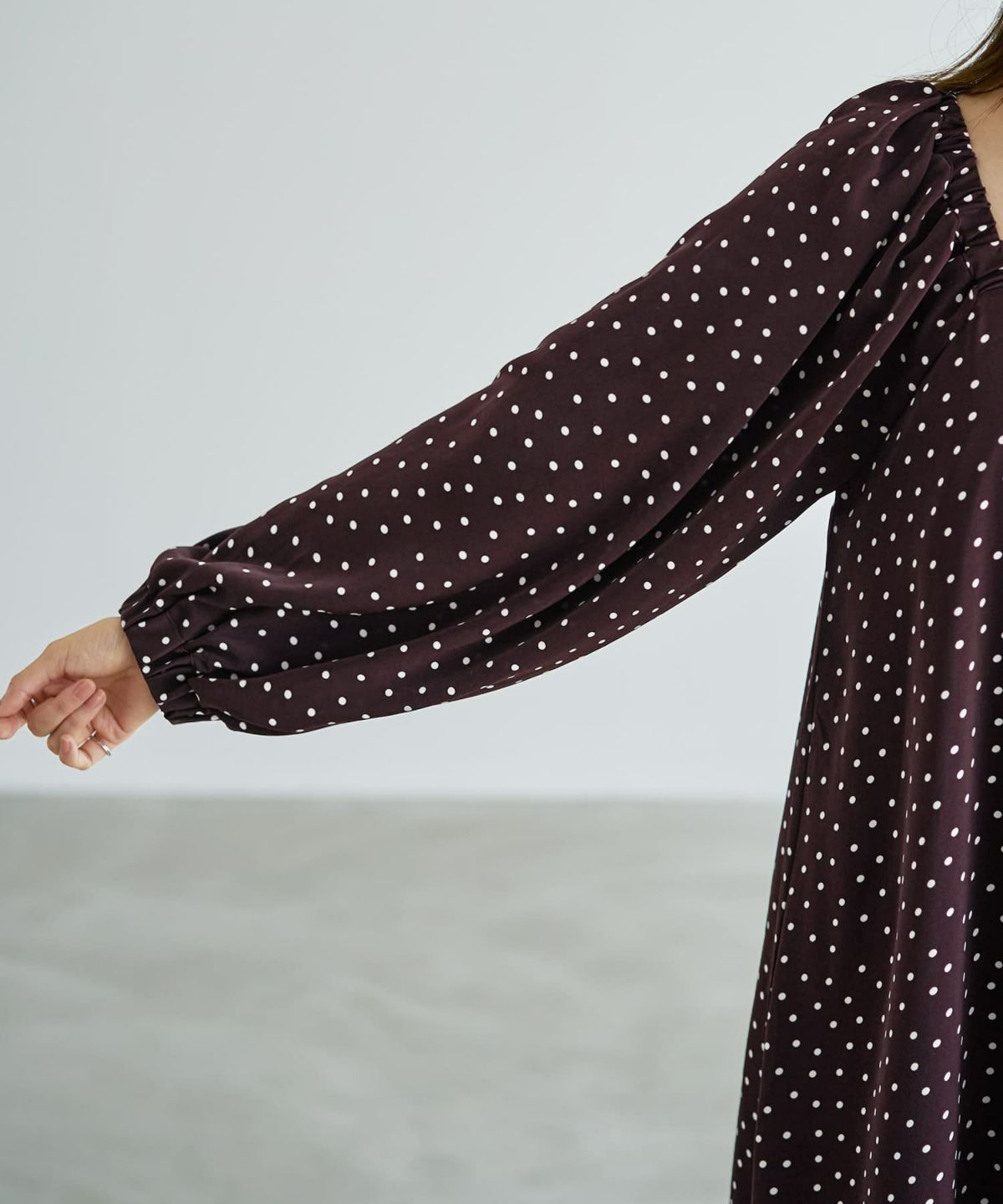 着用イメージ 166cm ワインブラウン 02サイズ