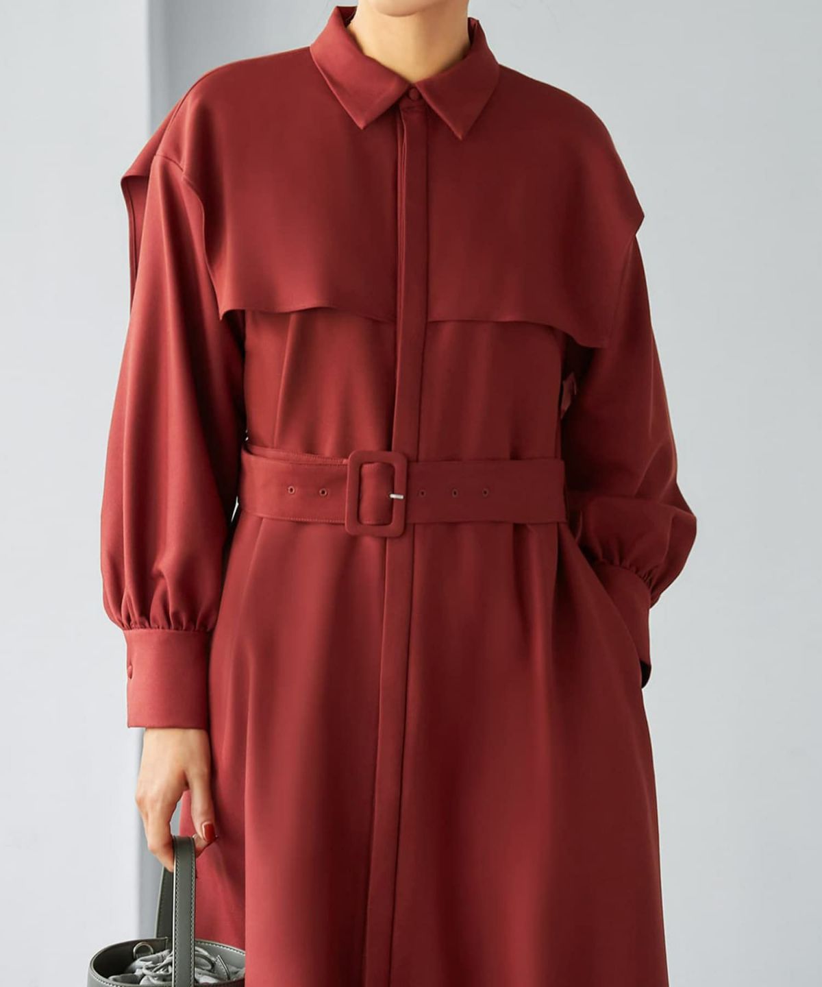 着用イメージ 166cm バーガンディ 02サイズ