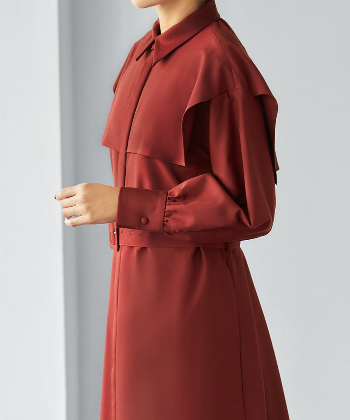 着用イメージ 166cm バーガンディ 02サイズ