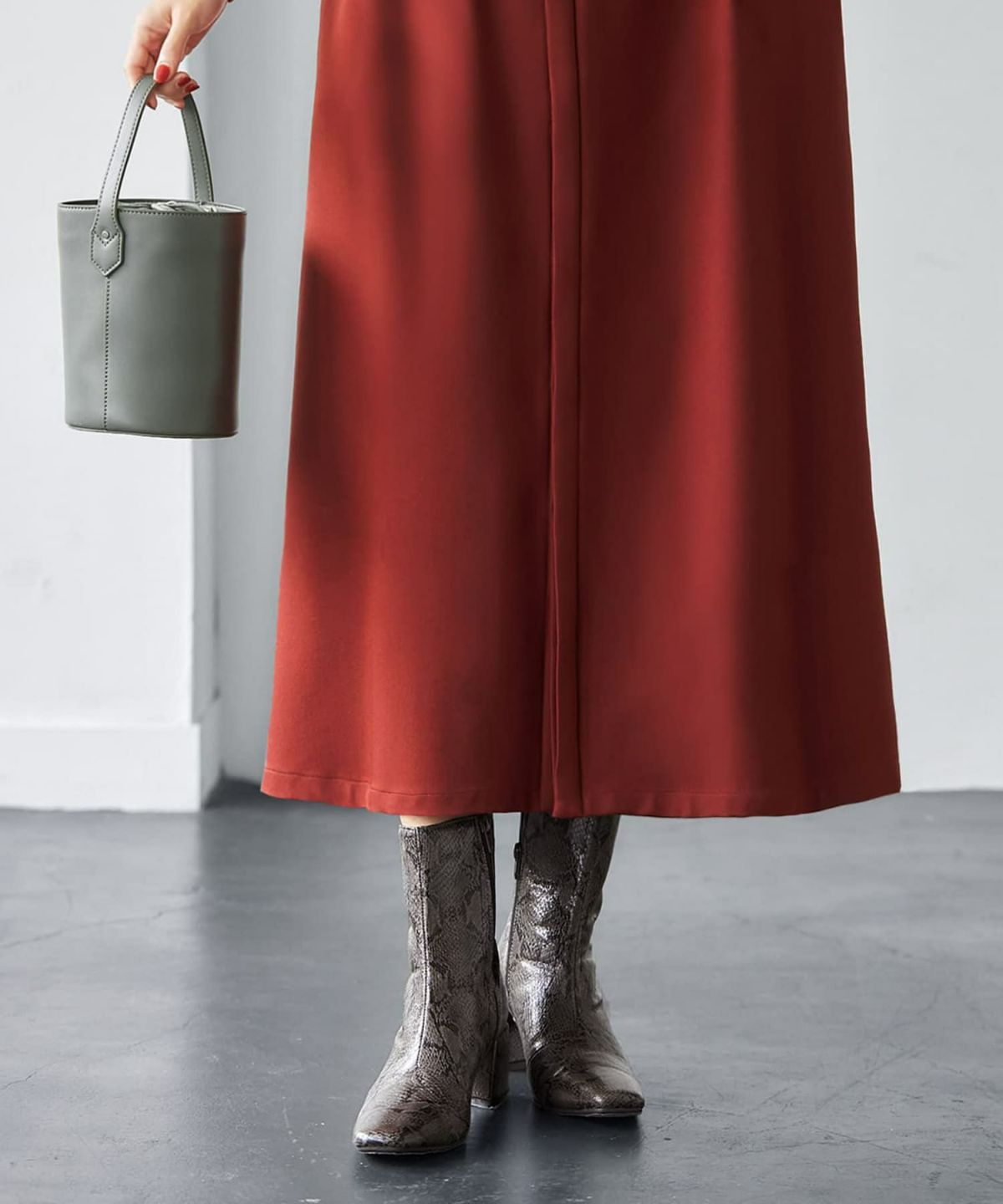 着用イメージ 166cm バーガンディ 02サイズ