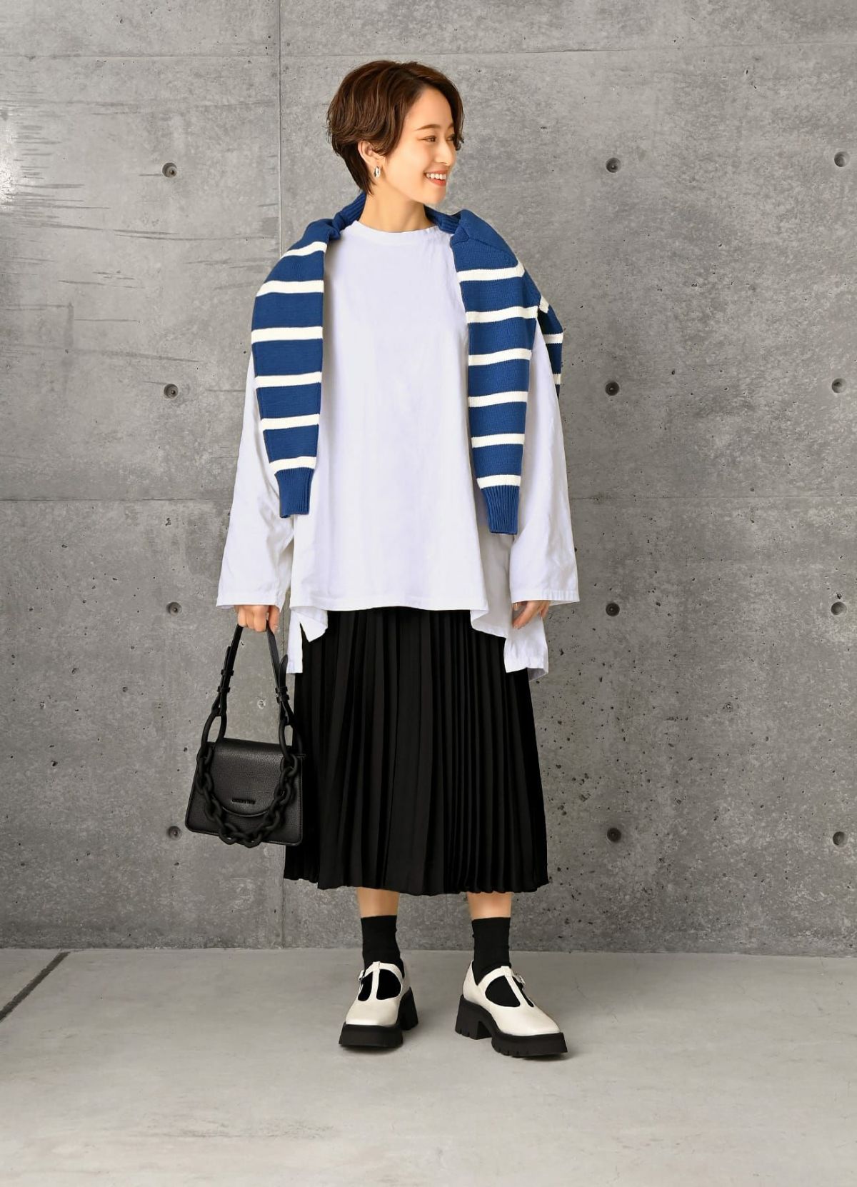 着用イメージ 158cm アイボリー