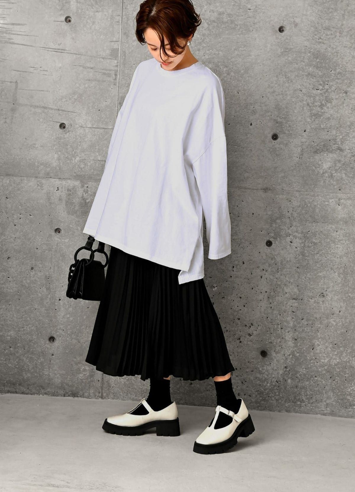 着用イメージ 158cm アイボリー