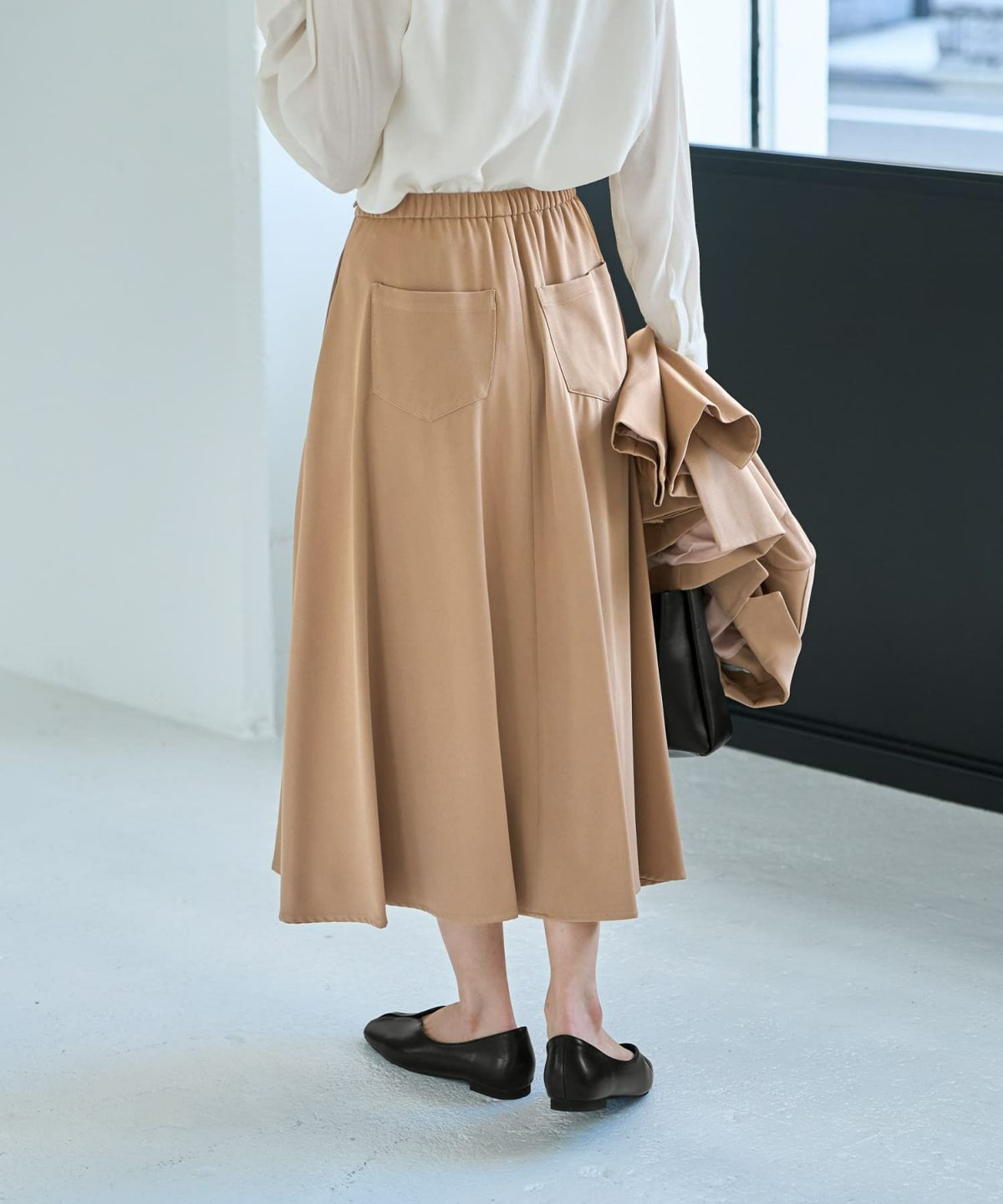 着用イメージ 167cm Sサイズ 82cm丈  ベージュ