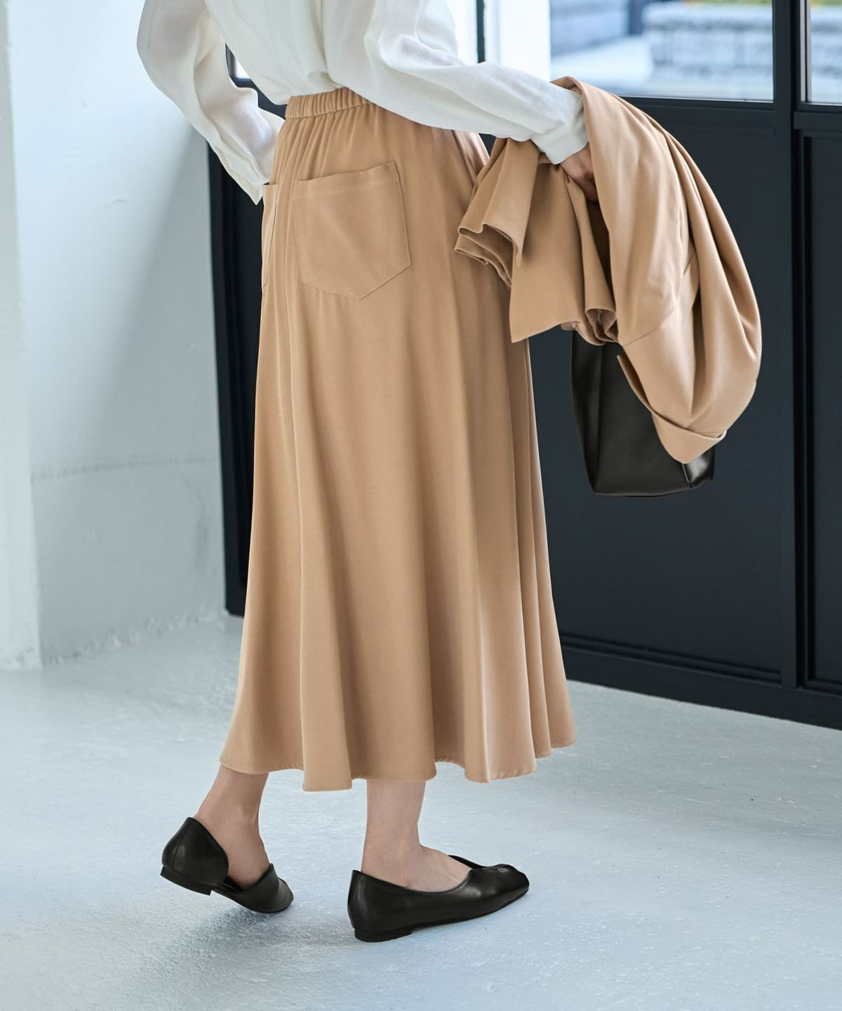 着用イメージ 167cm Sサイズ 82cm丈  ベージュ