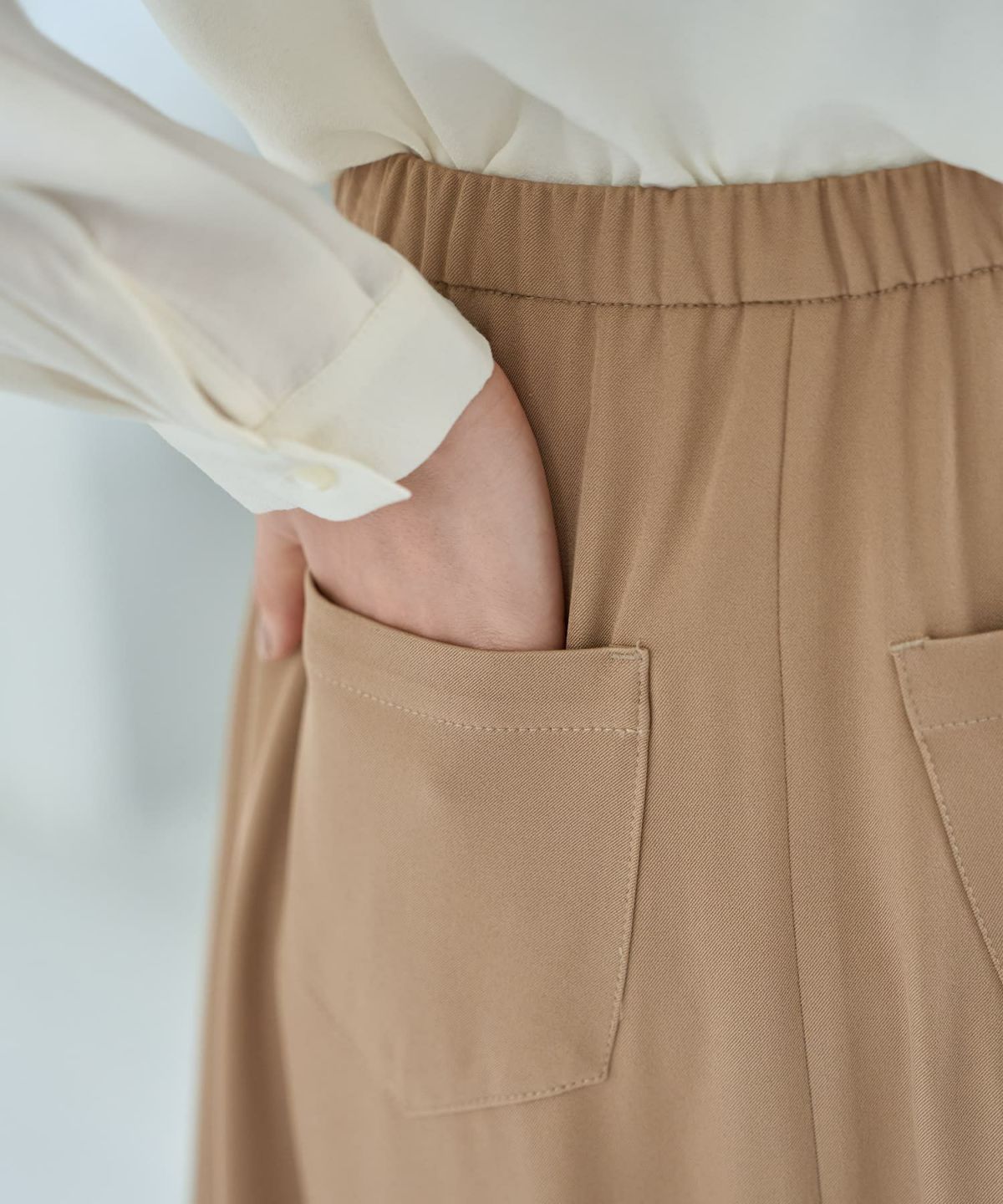 着用イメージ 167cm Sサイズ 82cm丈  ベージュ