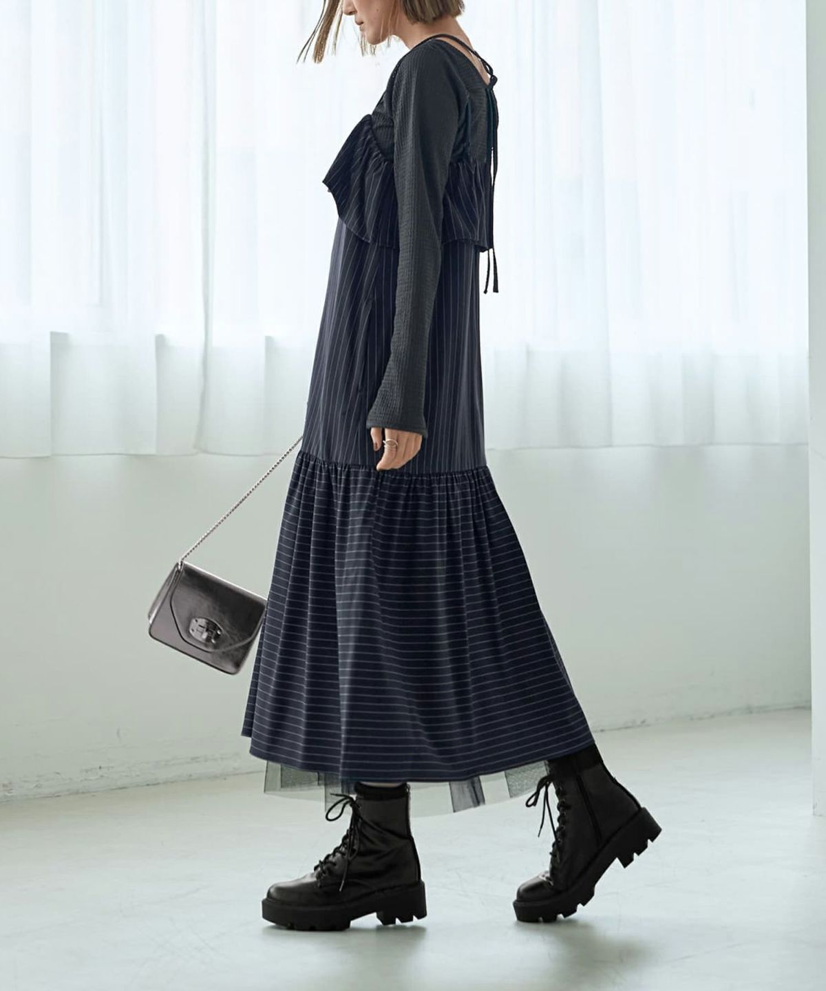 着用イメージ 166cm 着用サイズ 02 ネイビー