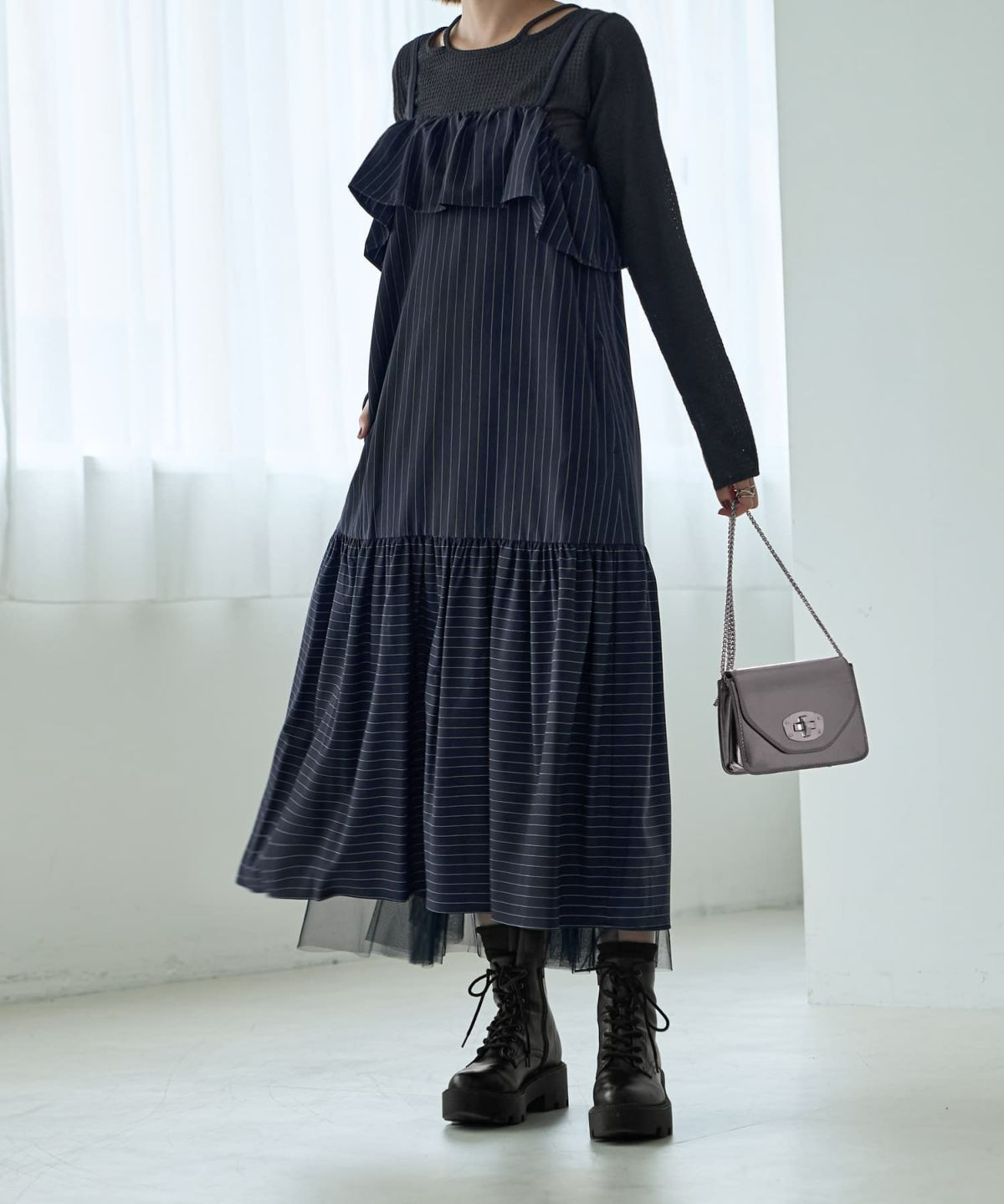 着用イメージ 166cm 着用サイズ 02 ネイビー