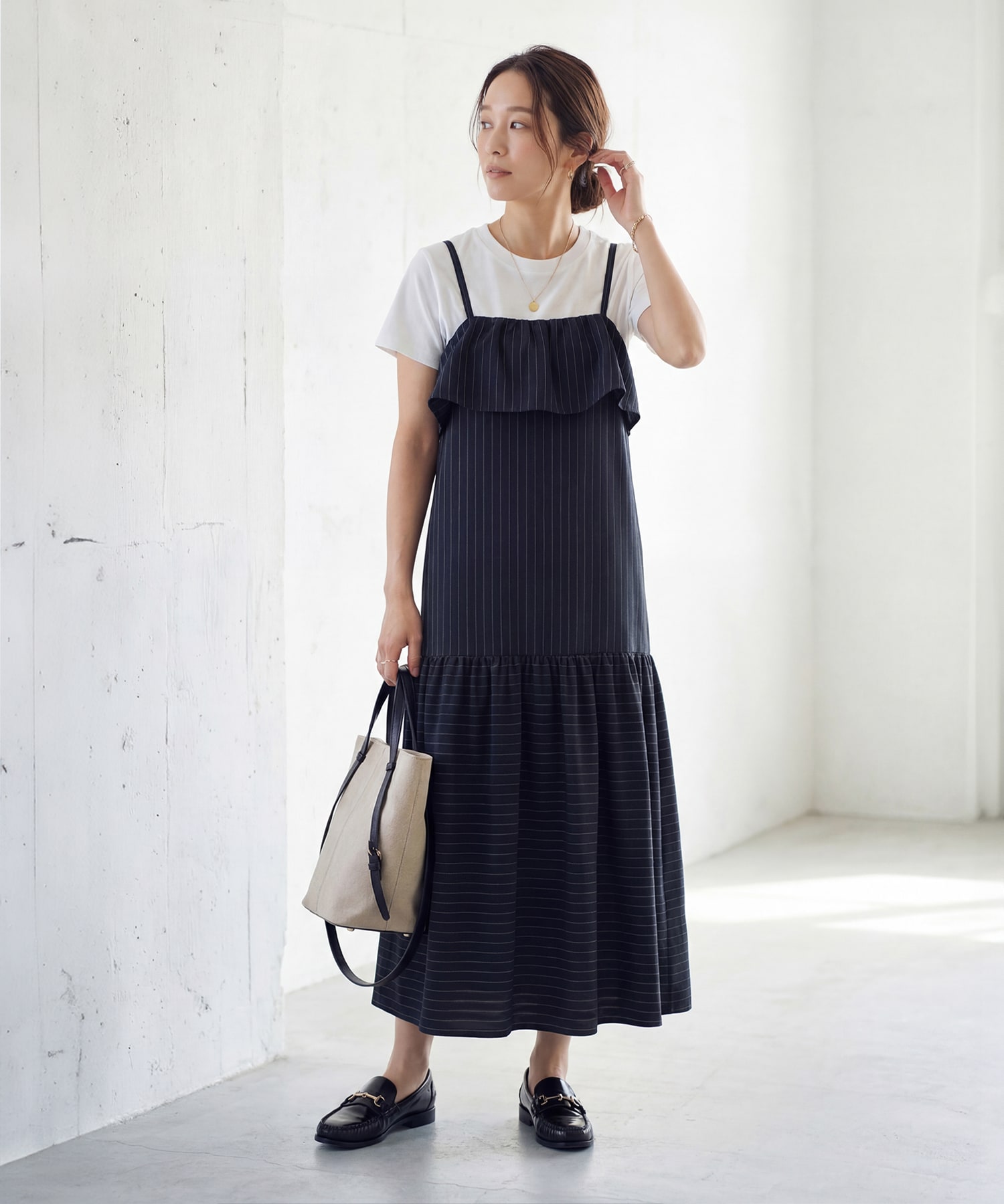 着用イメージ 166cm 着用サイズ 02 ネイビー