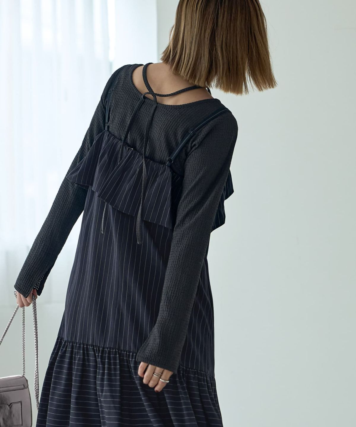 着用イメージ 166cm 着用サイズ 02 ネイビー