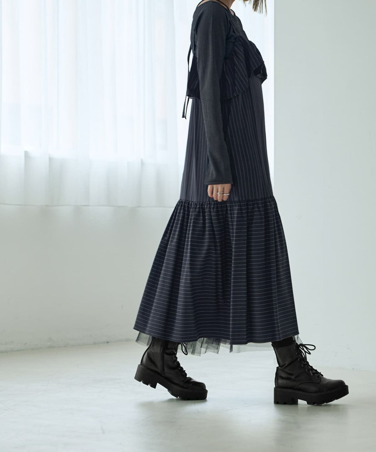 着用イメージ 166cm 着用サイズ 02 ネイビー