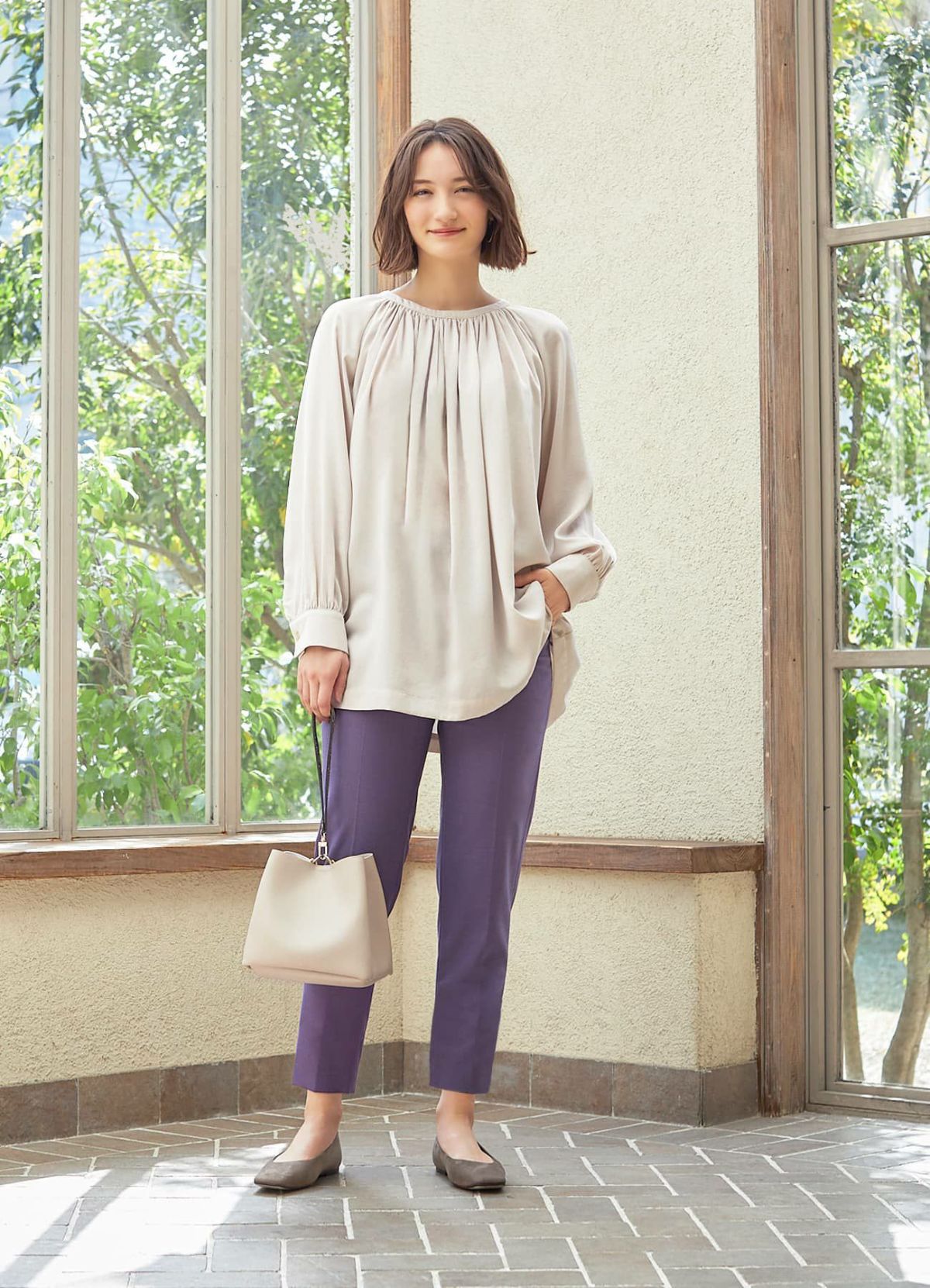 着用イメージ 165cm グレイッシュカカオ