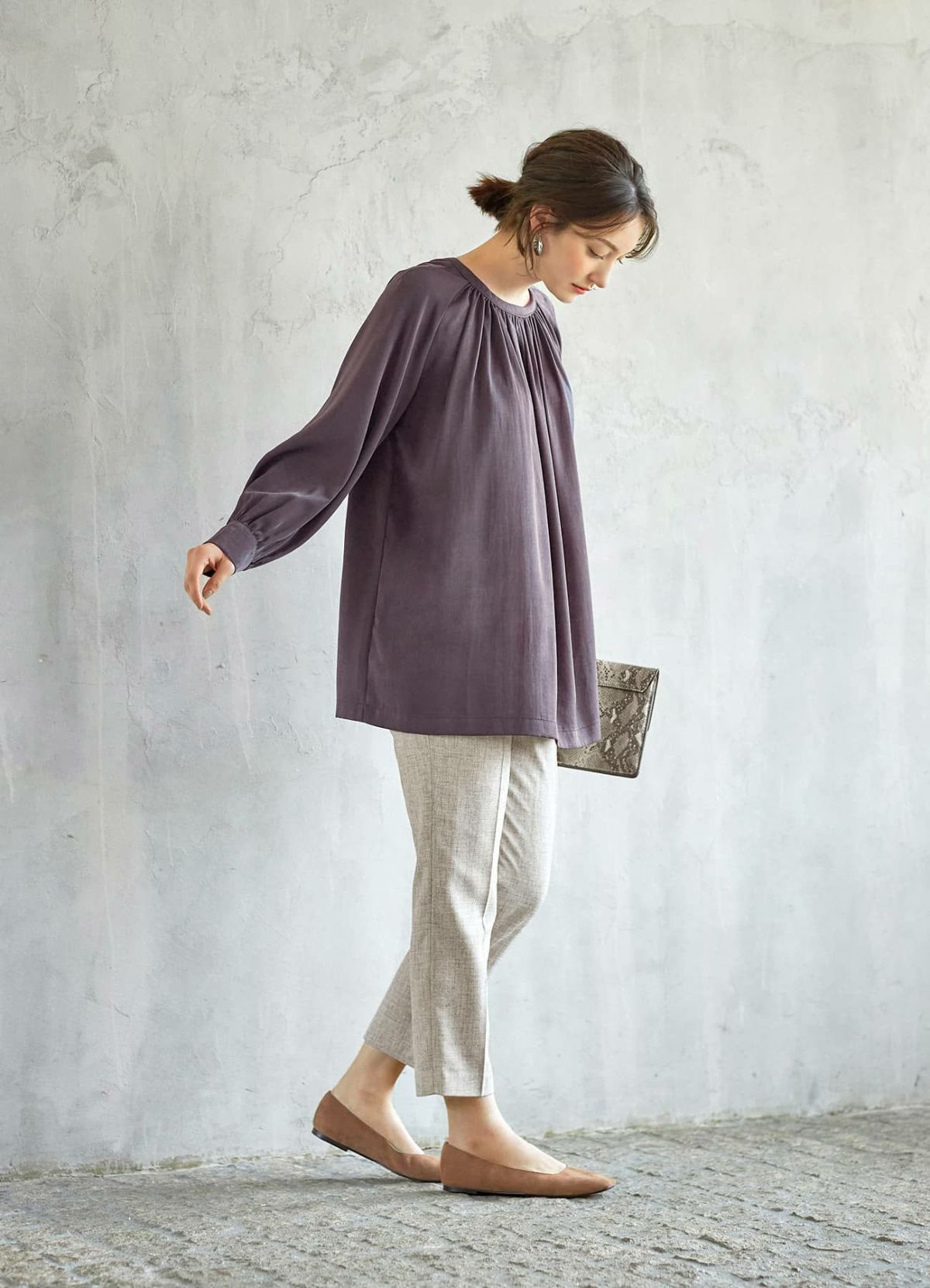 着用イメージ 165cm ライトブラウン