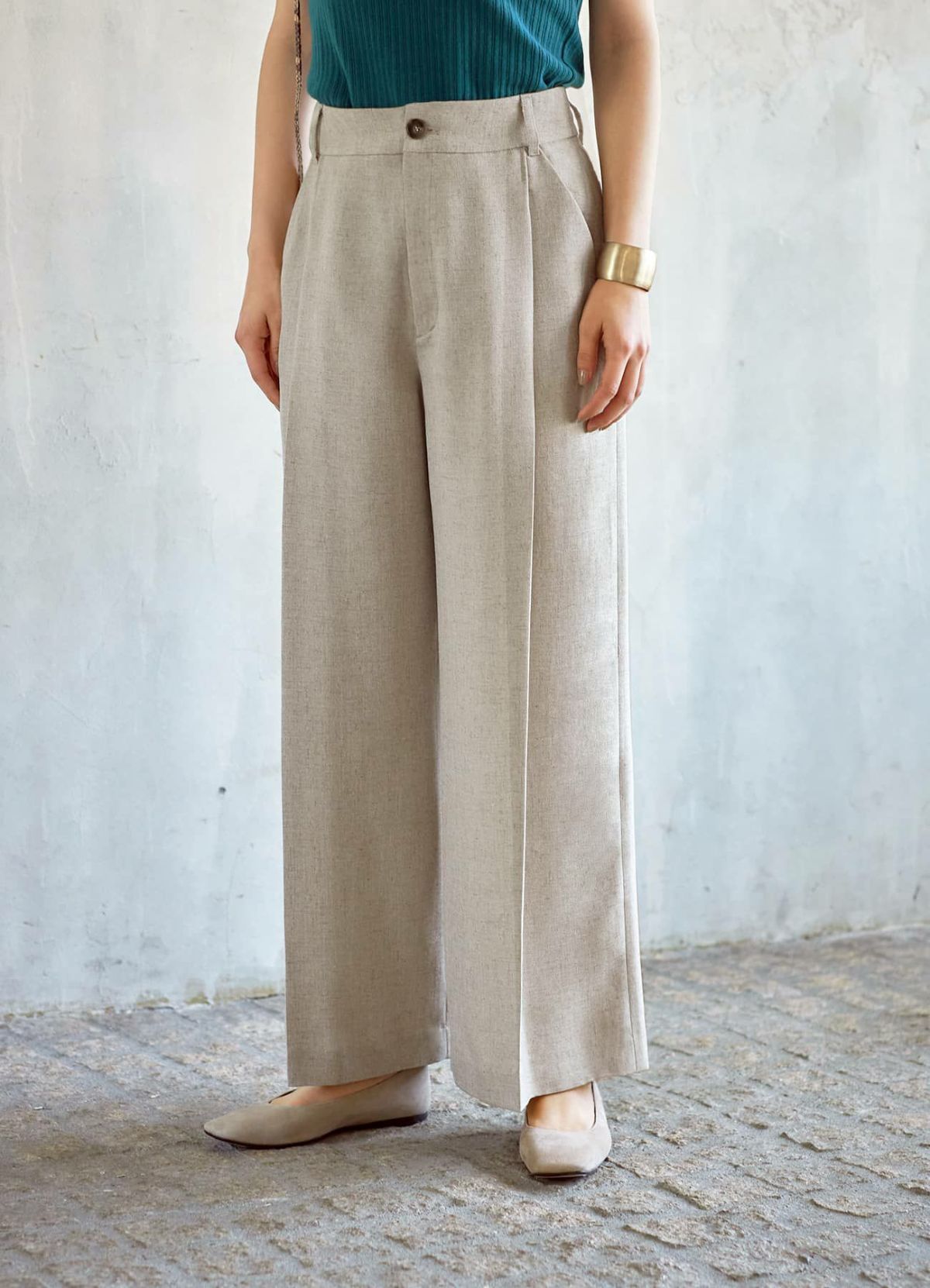 着用イメージ 165cm ライトベージュ