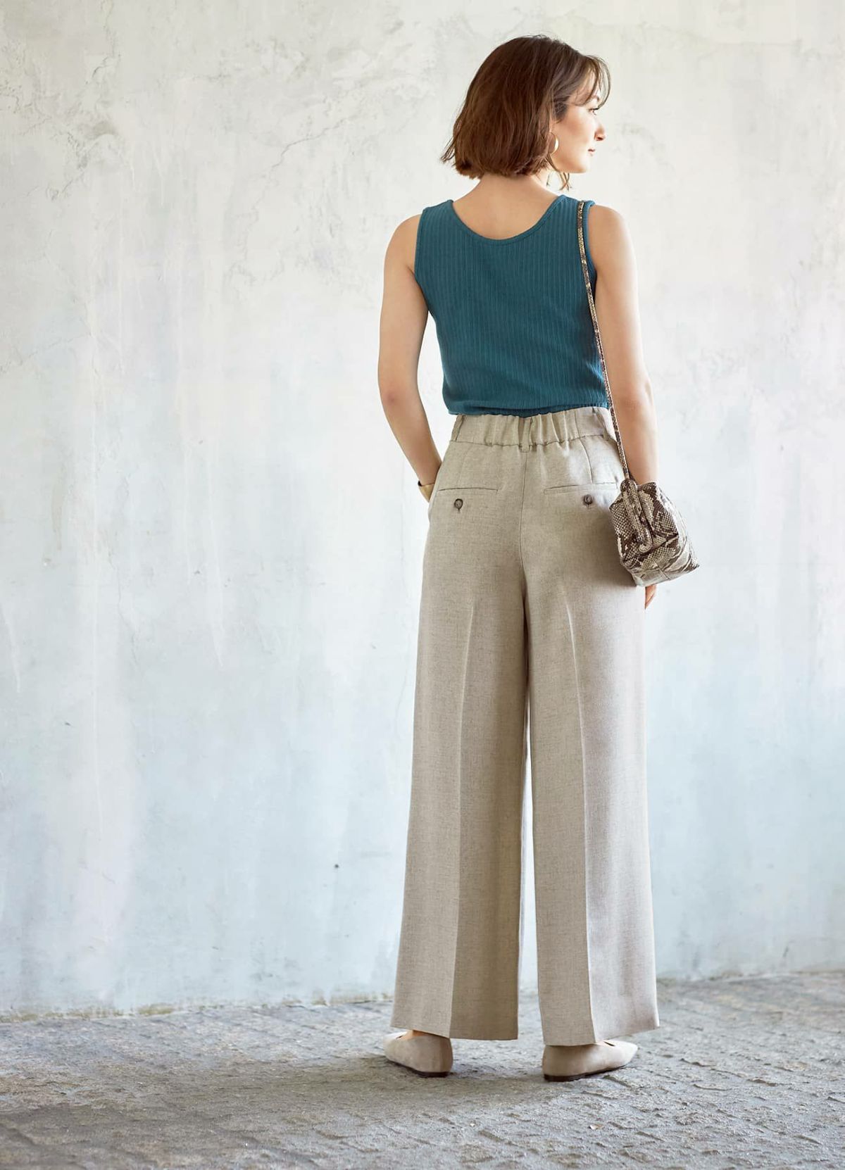 着用イメージ 165cm ライトベージュ