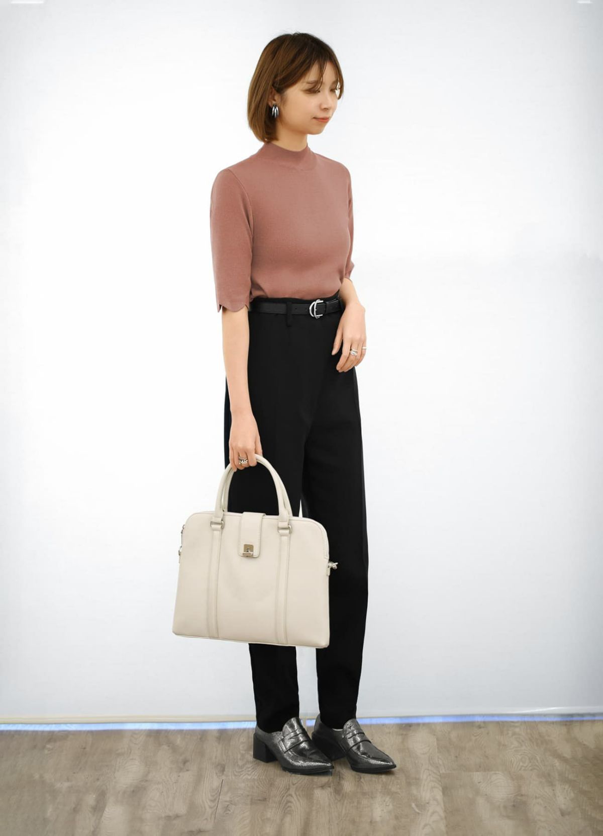 着用イメージ 157cm 着用サイズ S ブラック