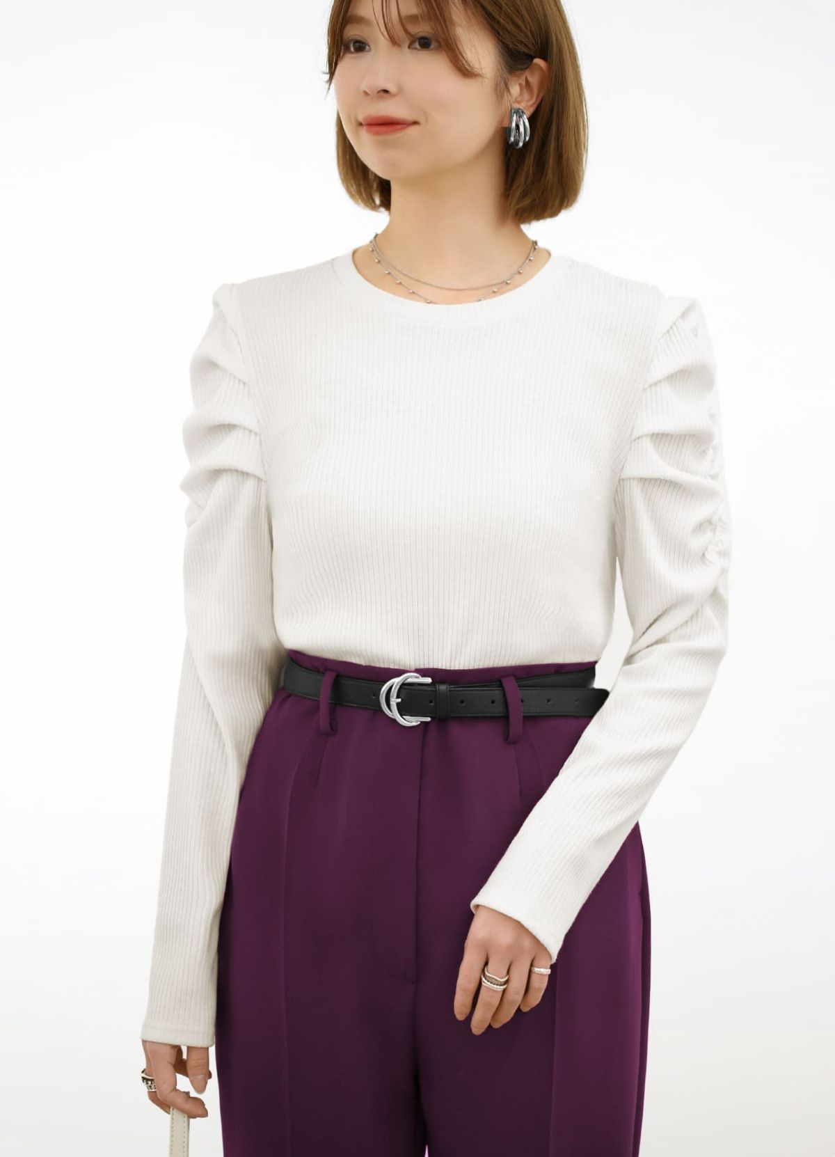 着用イメージ 157cm 着用サイズ S ブラック