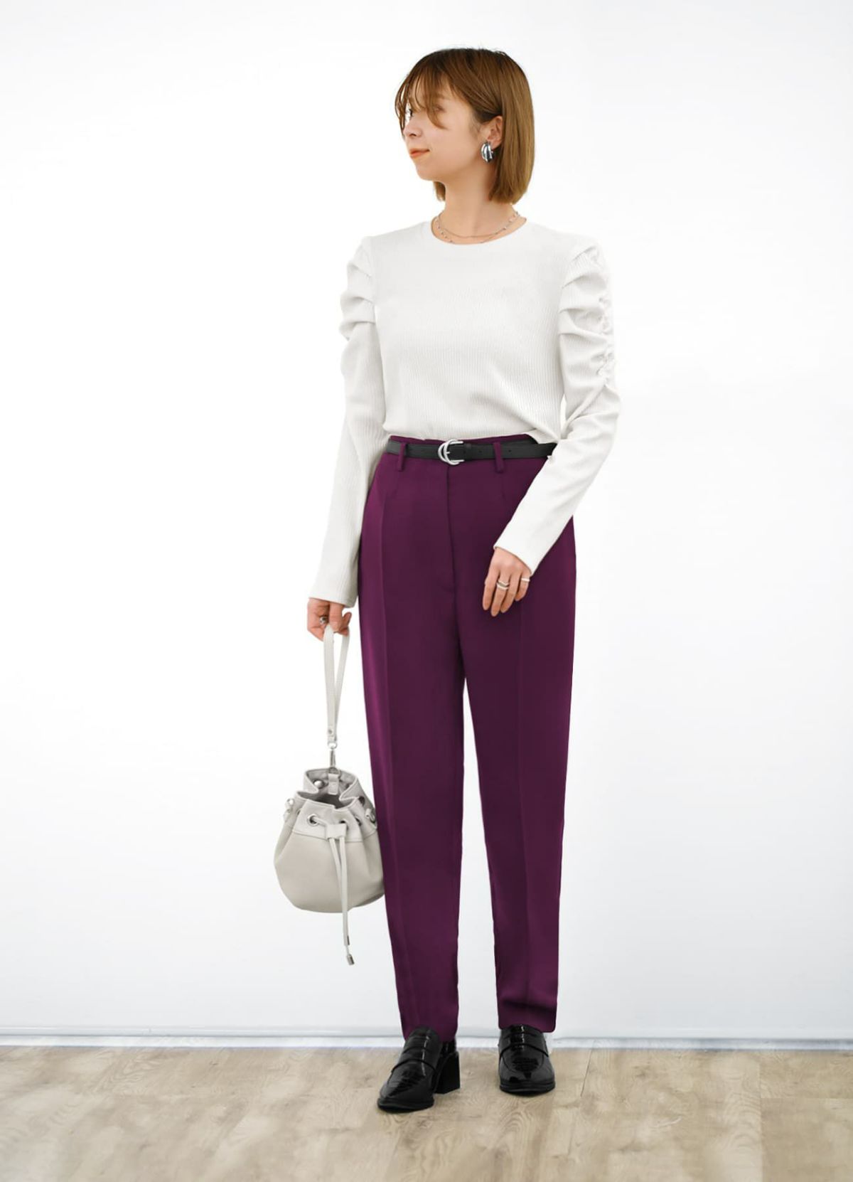 着用イメージ 157cm 着用サイズ S ブラック