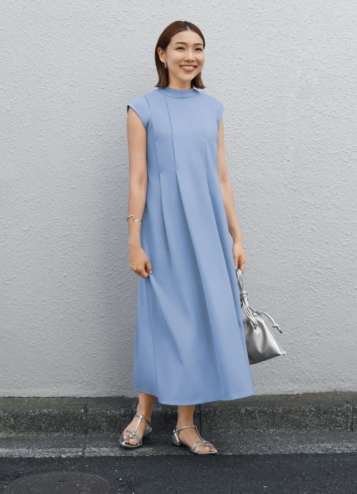 着用イメージ 157cm 着用サイズ 01 ライトブルー