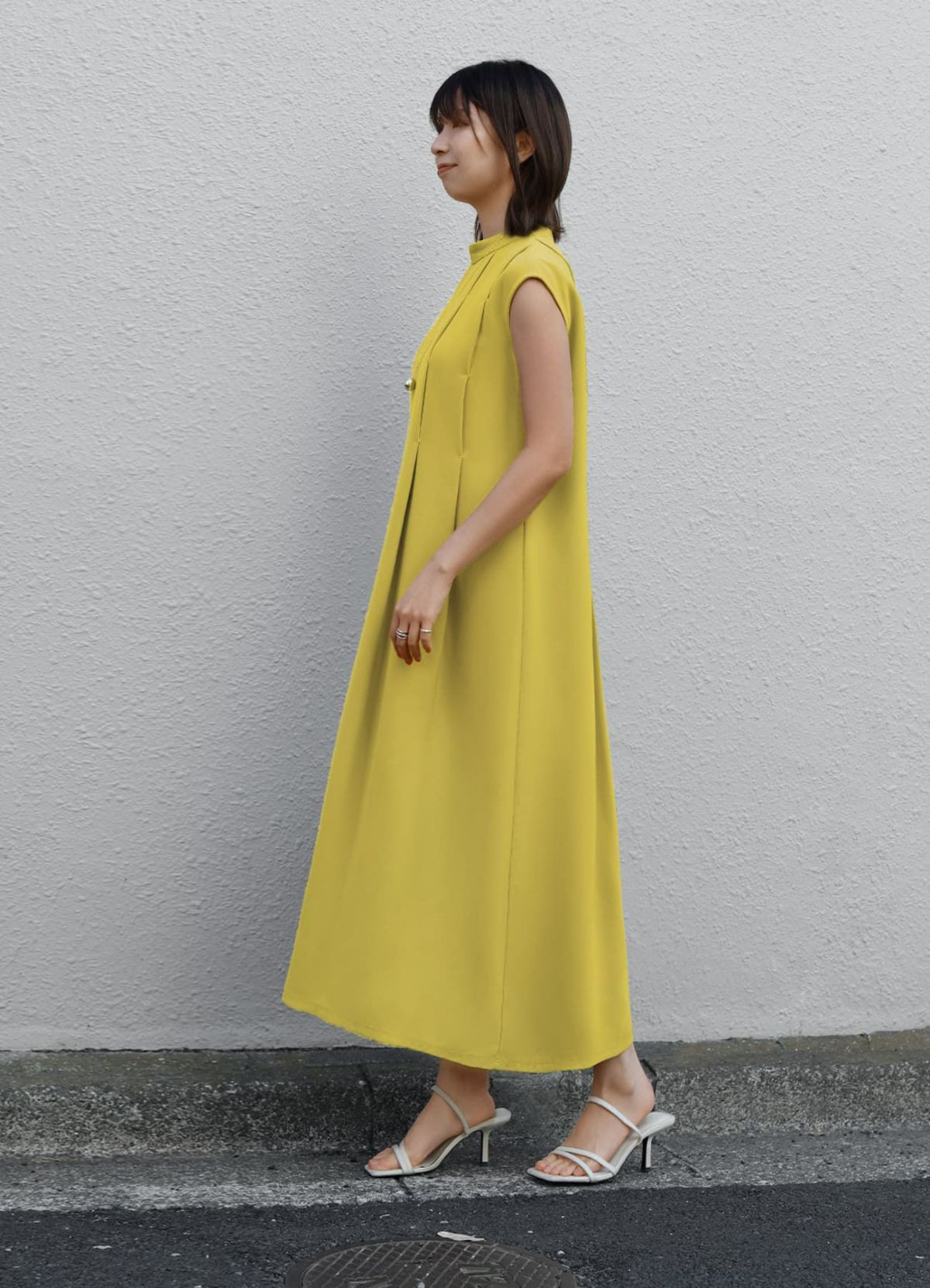 着用イメージ 157cm 着用サイズ 01 マスタードイエロー