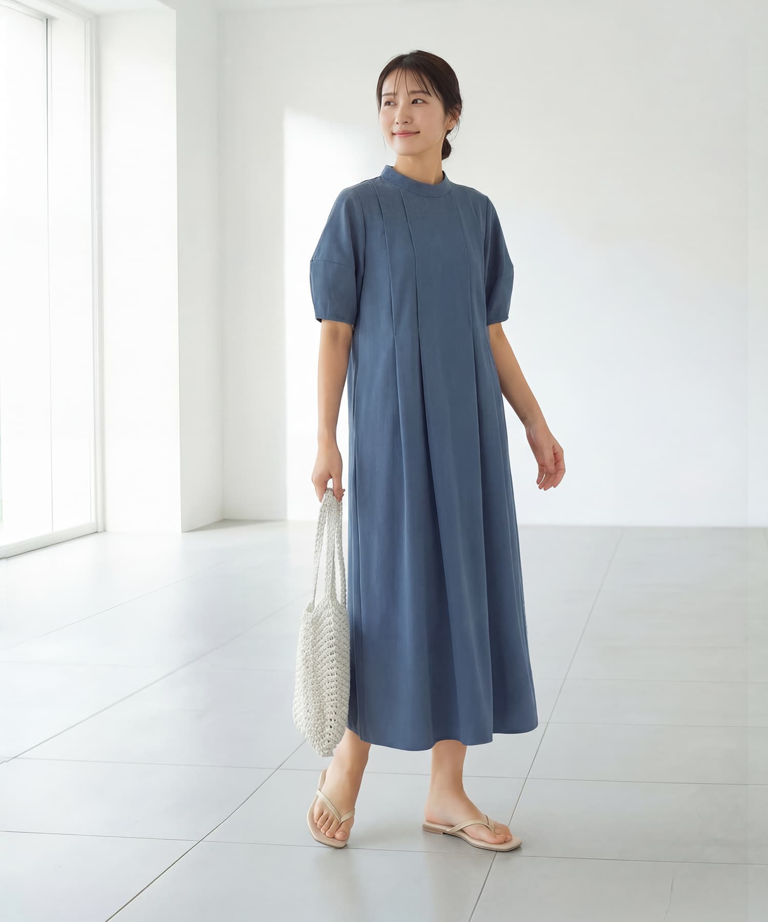 着用イメージ 157cm 着用サイズ 01 ブルー