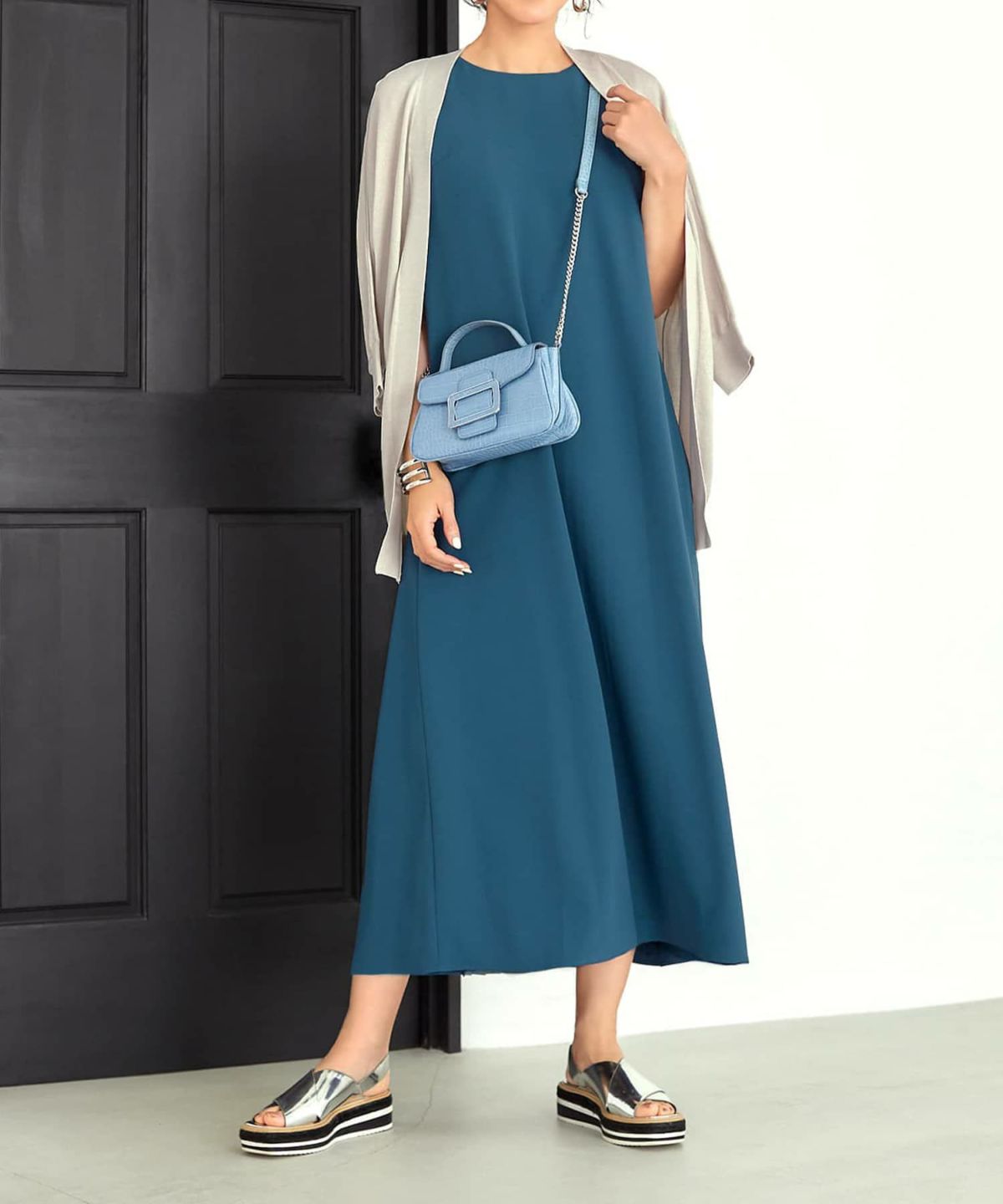 着用イメージ 157cm 着用サイズ 01 ブルー