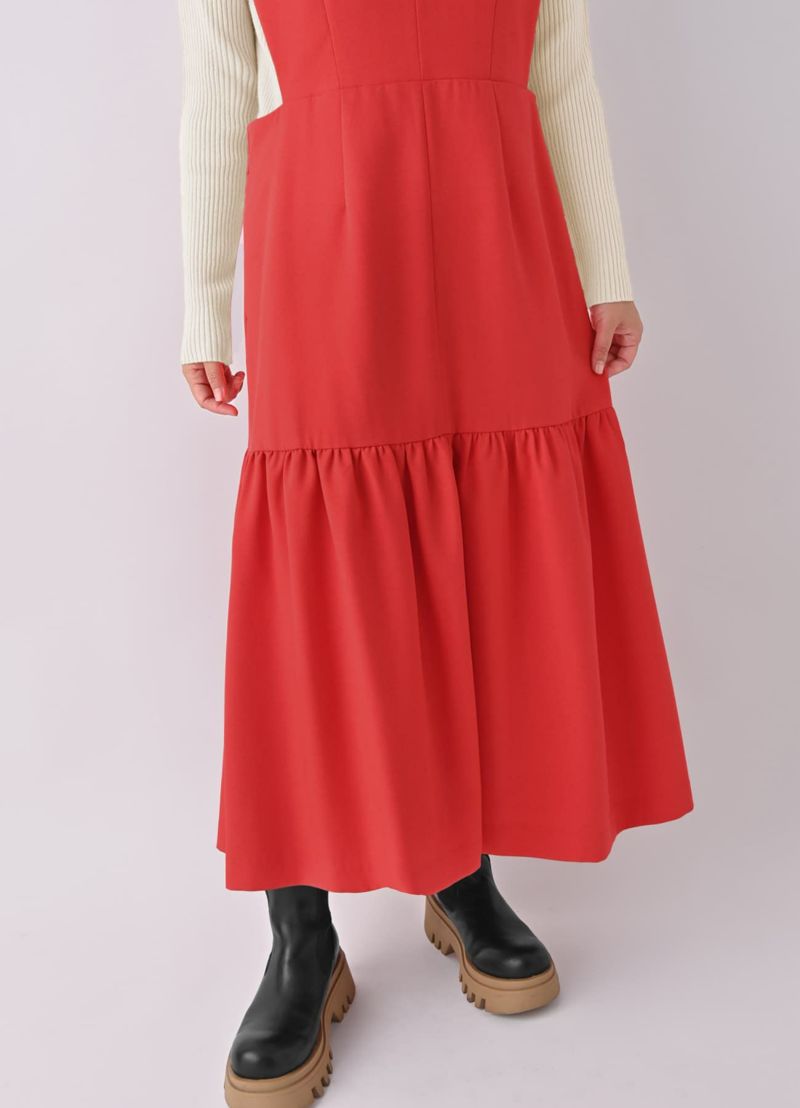 【LUXE】裾フレアジャンパースカート【OUTLET】