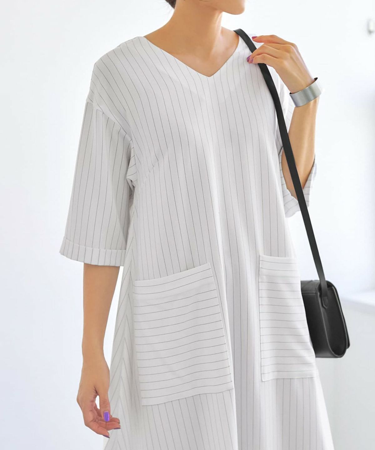 着用イメージ 166cm 02サイズ アイボリー