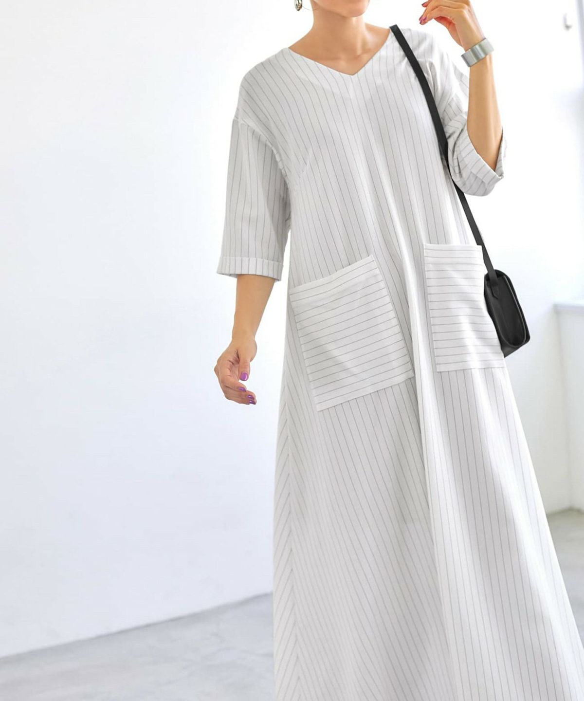 着用イメージ 166cm 02サイズ アイボリー