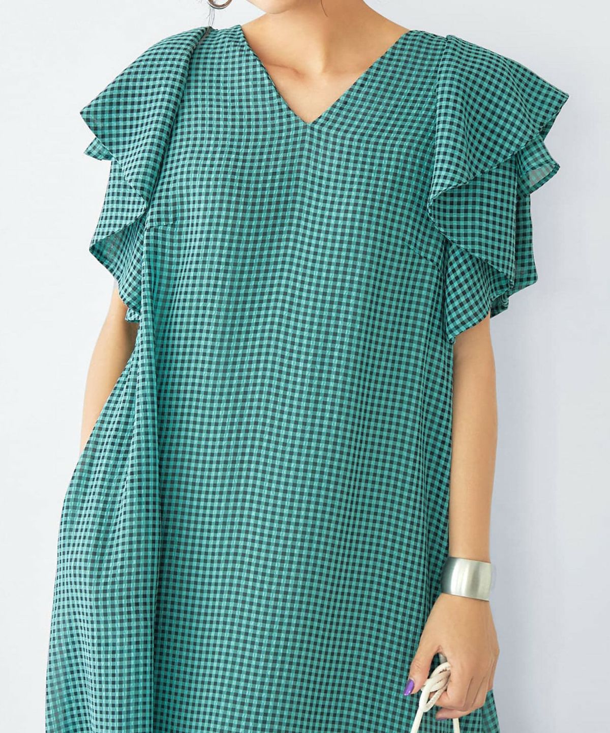 着用イメージ 166cm 着用サイズ 02 グリーン