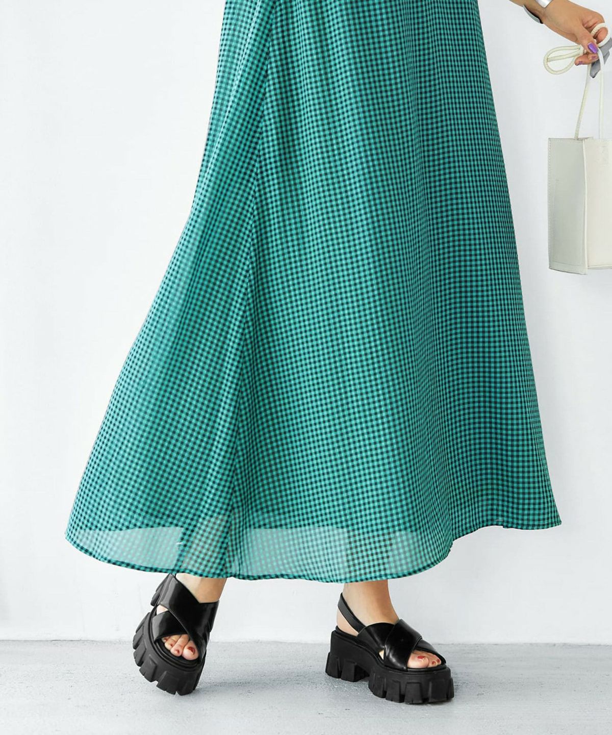 着用イメージ 166cm 着用サイズ 02 グリーン