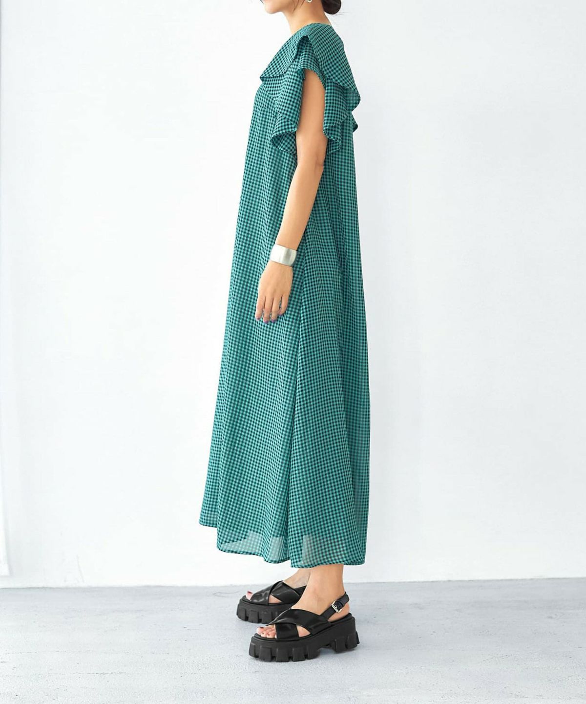 着用イメージ 166cm 着用サイズ 02 グリーン